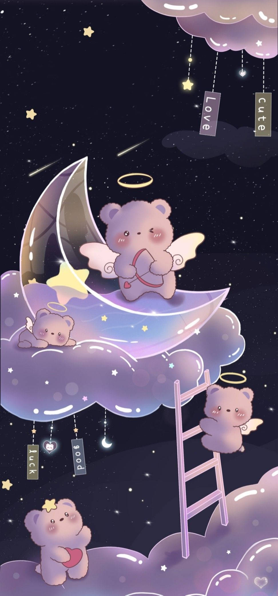 小熊女孩星系午睡时光 壁紙