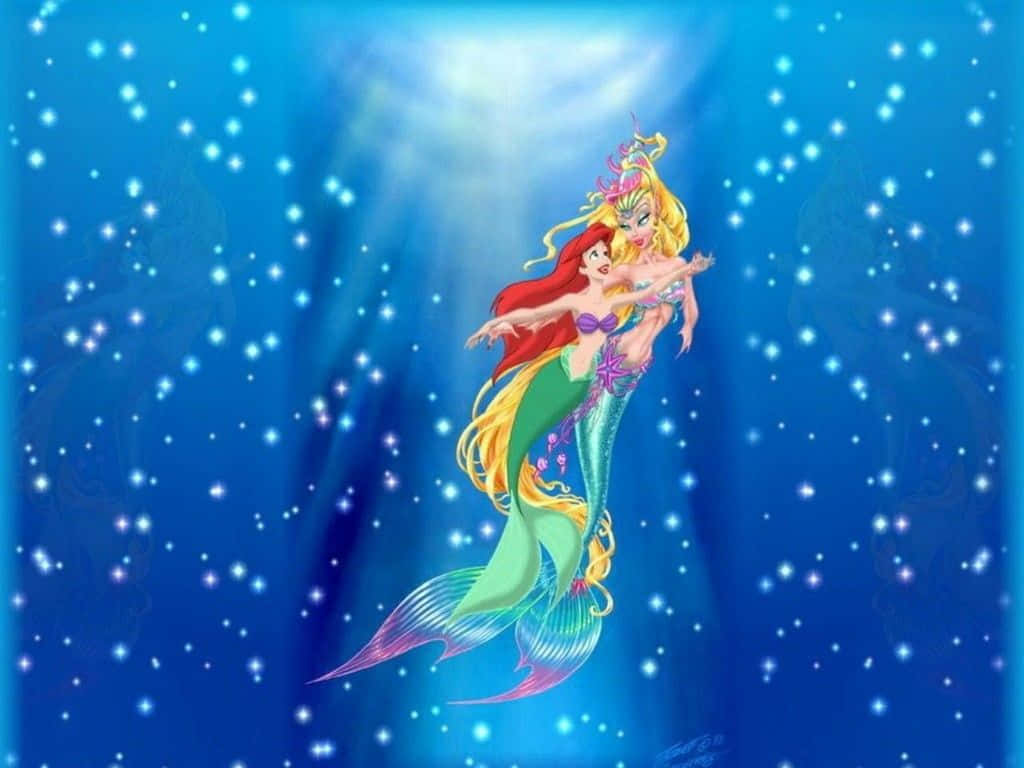 小美人魚與烏蘇拉合照 壁紙