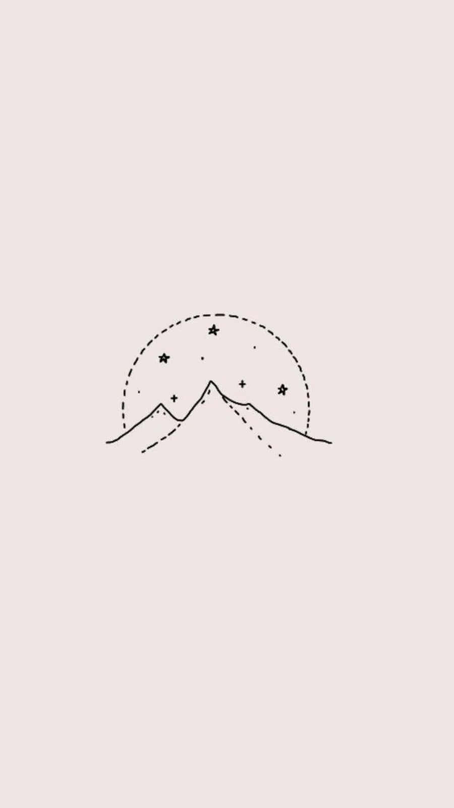 山巒與星空 壁紙