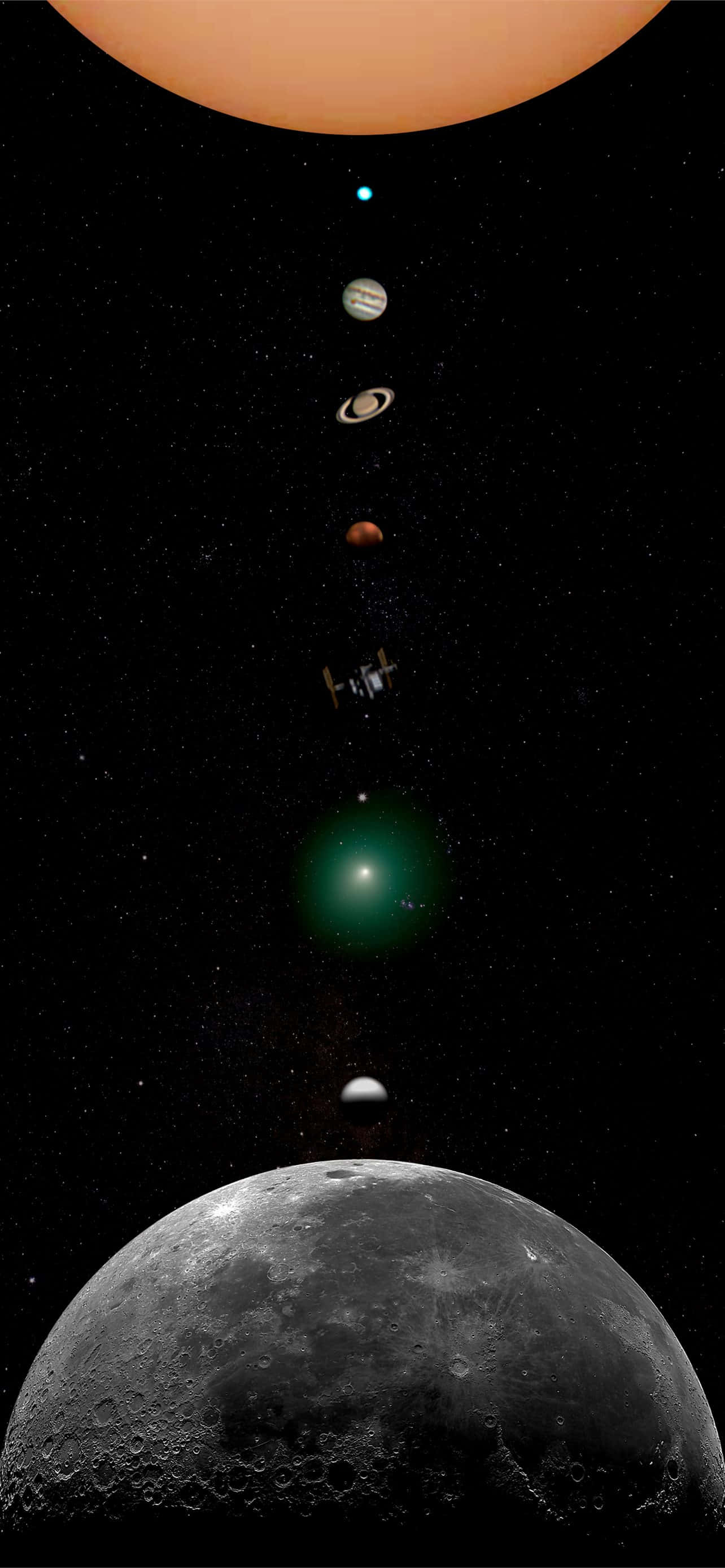 太陽系行星與月球 壁紙
