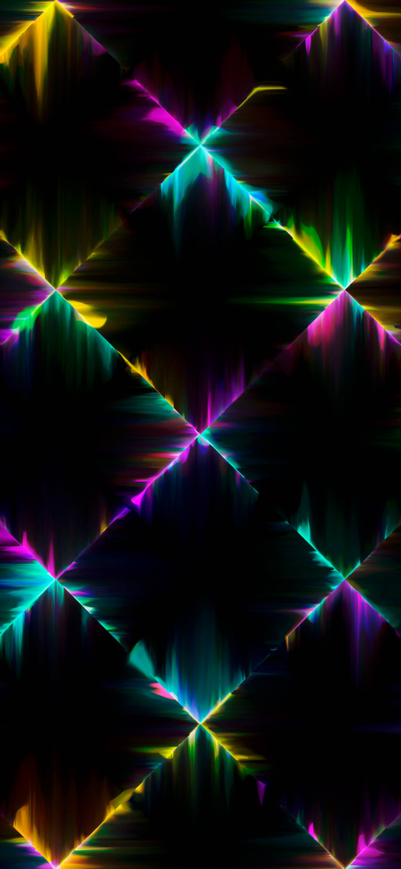 幾何圖案霓虹美學iPhone 壁紙