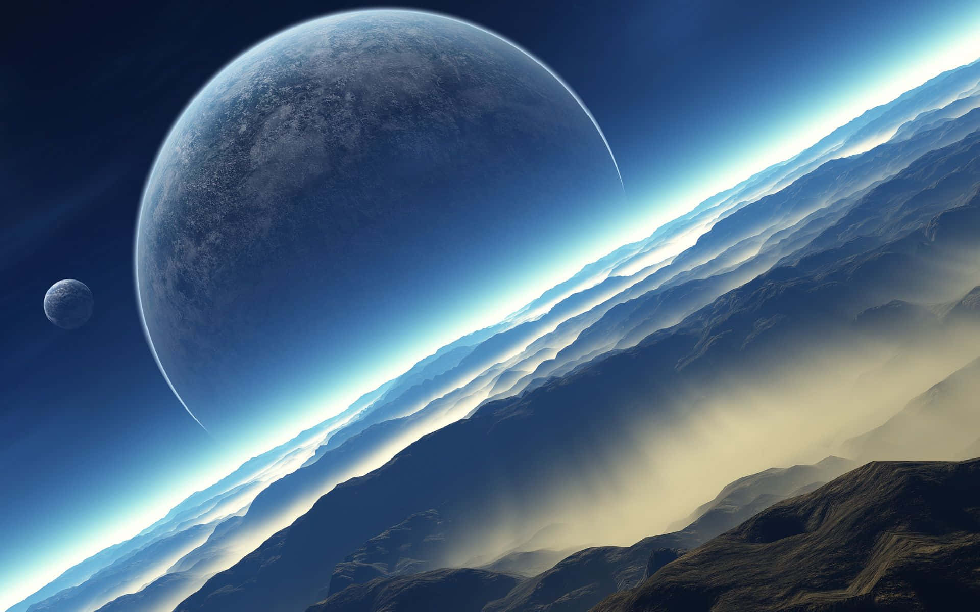 廣闊太空的視野 壁紙