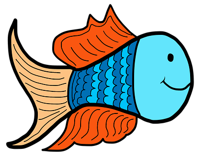 彩色卡通魚 壁紙