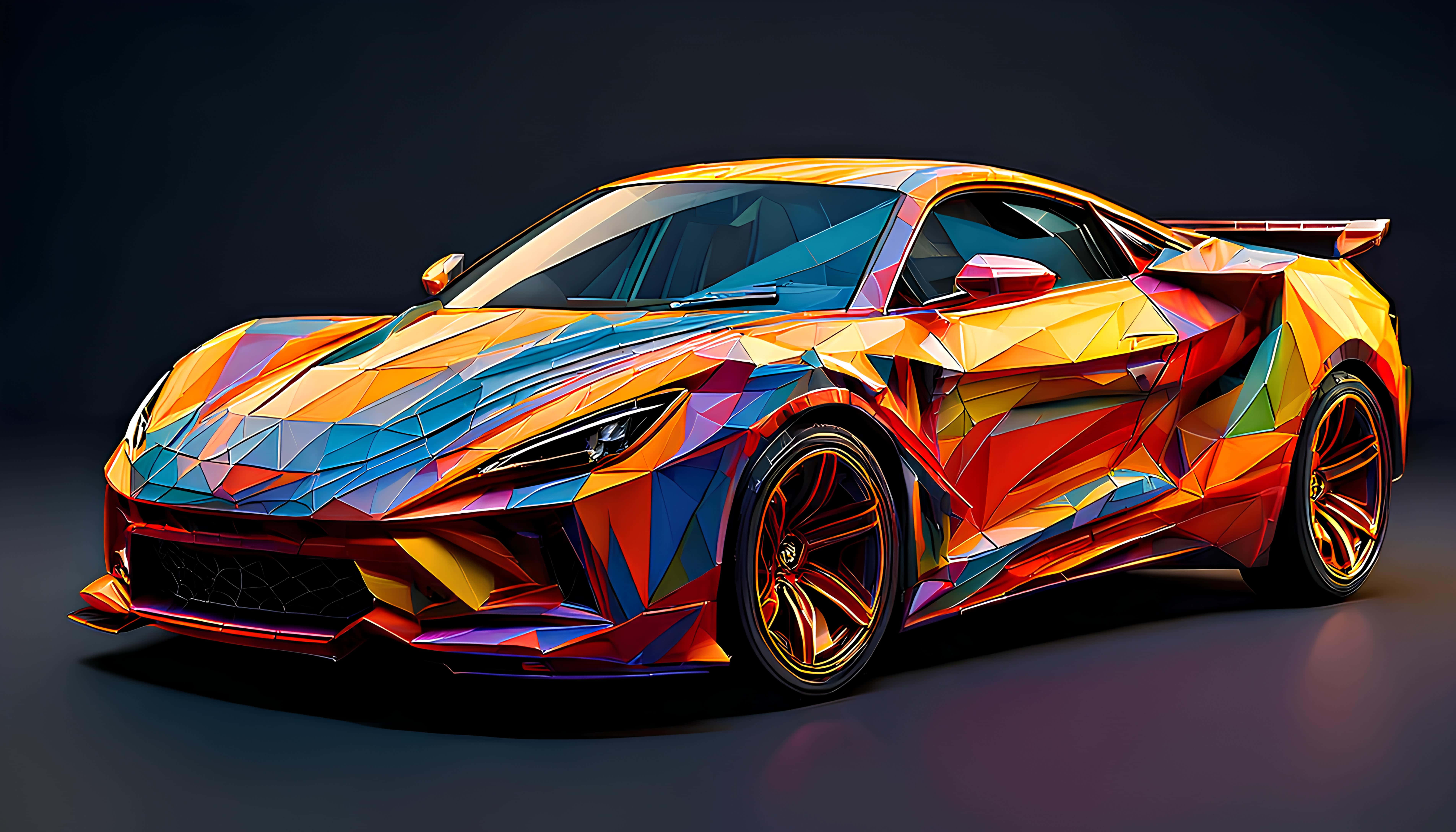 彩色汽車 壁紙