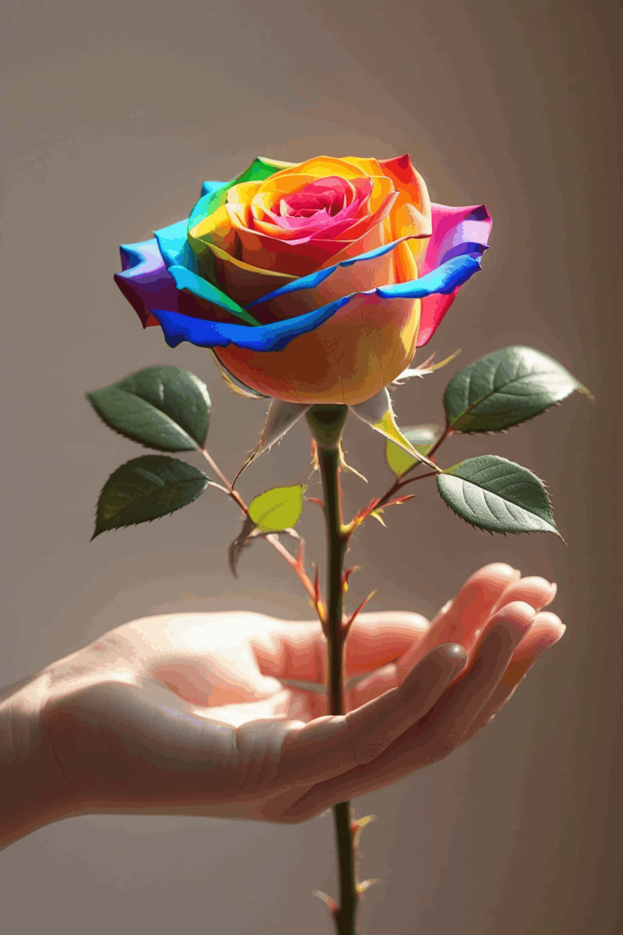 愛、彩虹、LGBTQ、驕傲、靈性、玫瑰、情人節、手、花朵 — 花朵 壁紙