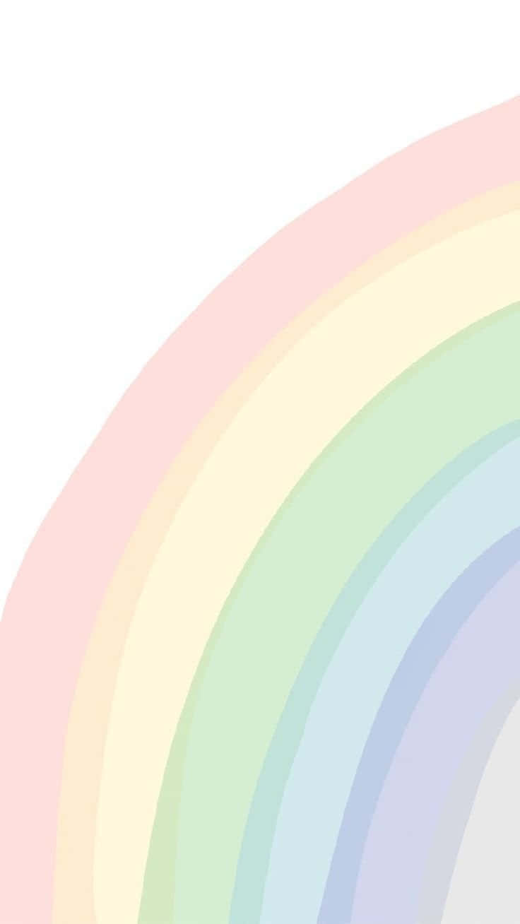 彩虹與白色背景 壁紙
