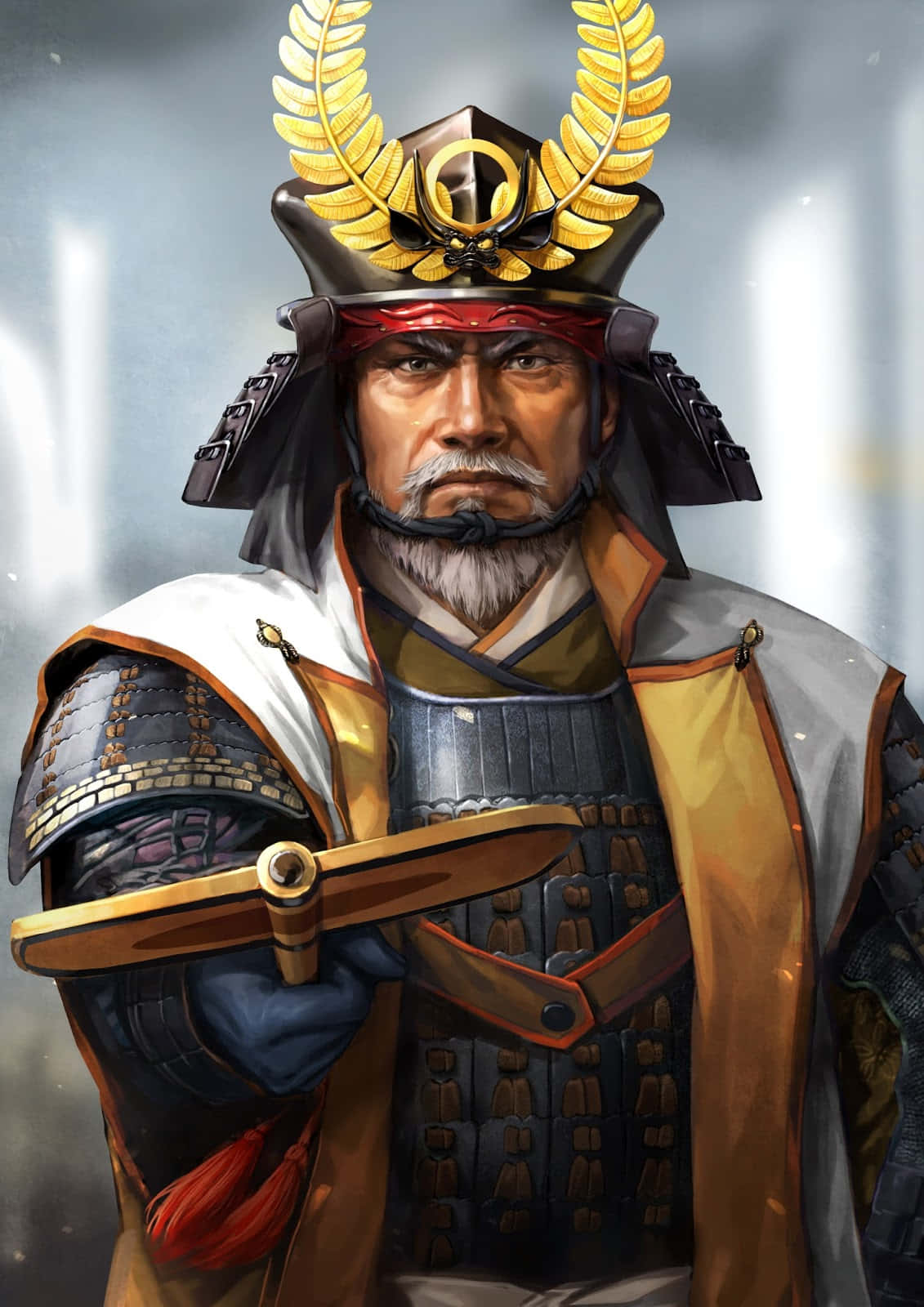 德川幕府武士身著傳統盔甲 壁紙