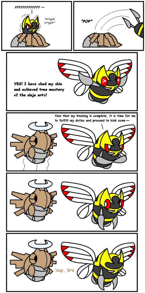忍者蝉与空壳蝉漫画条 壁紙