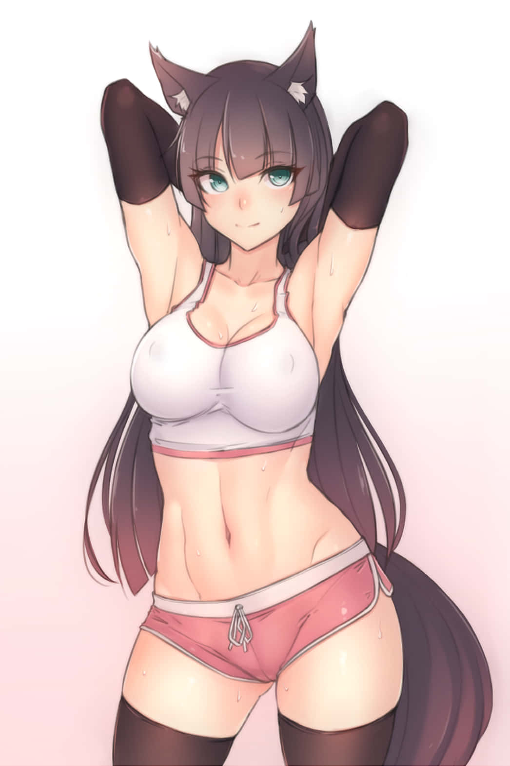 性感動漫貓娘健身