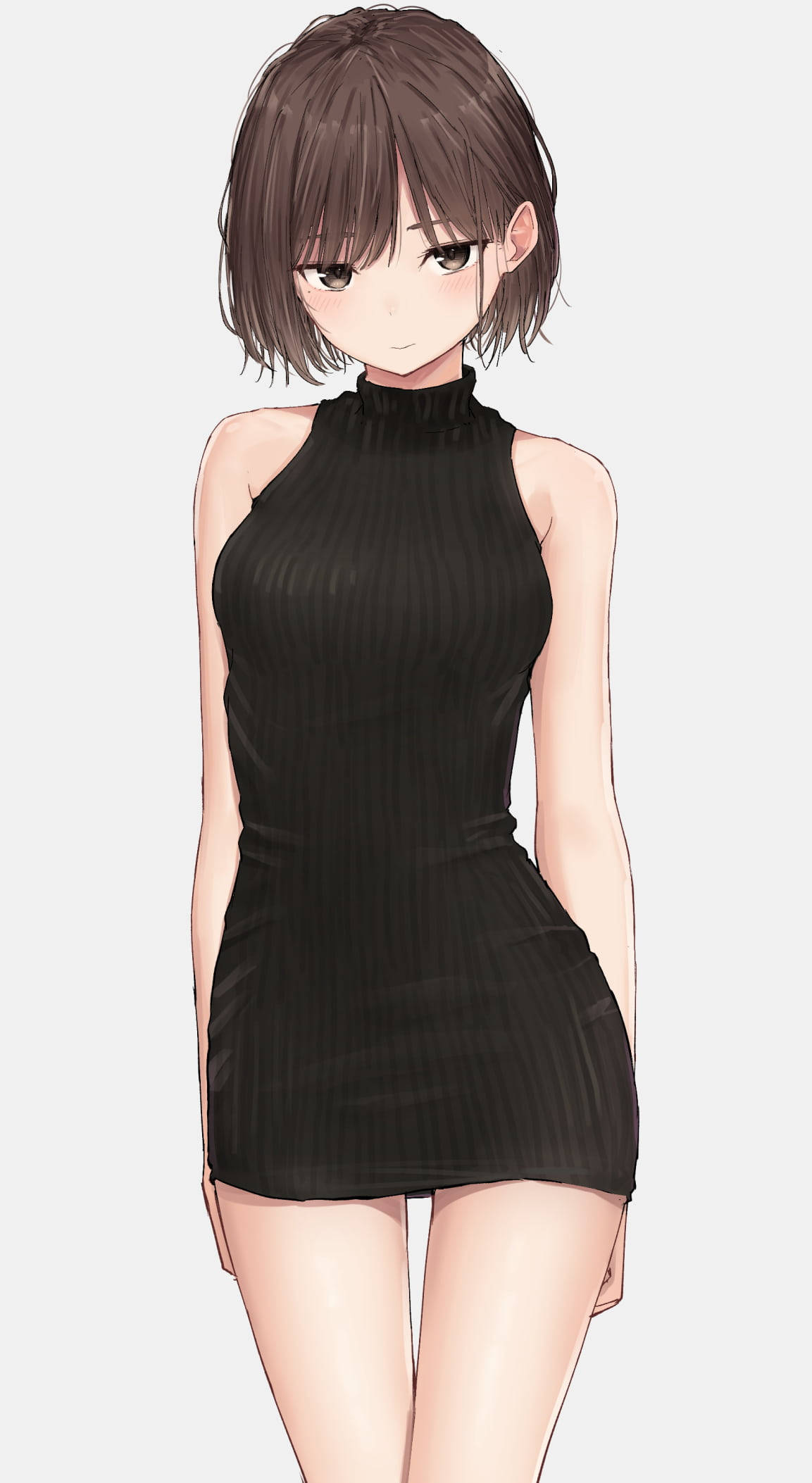 性感黑衣动漫美少女 壁紙
