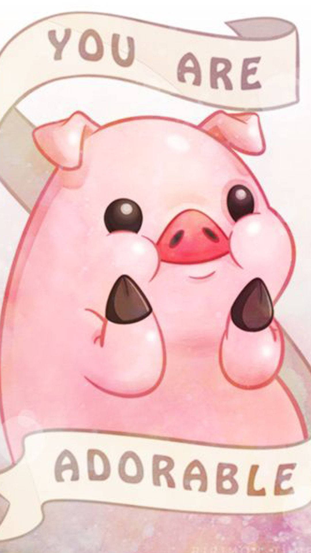 《怪诞小镇》小胖猪卡通手机壁纸 壁紙