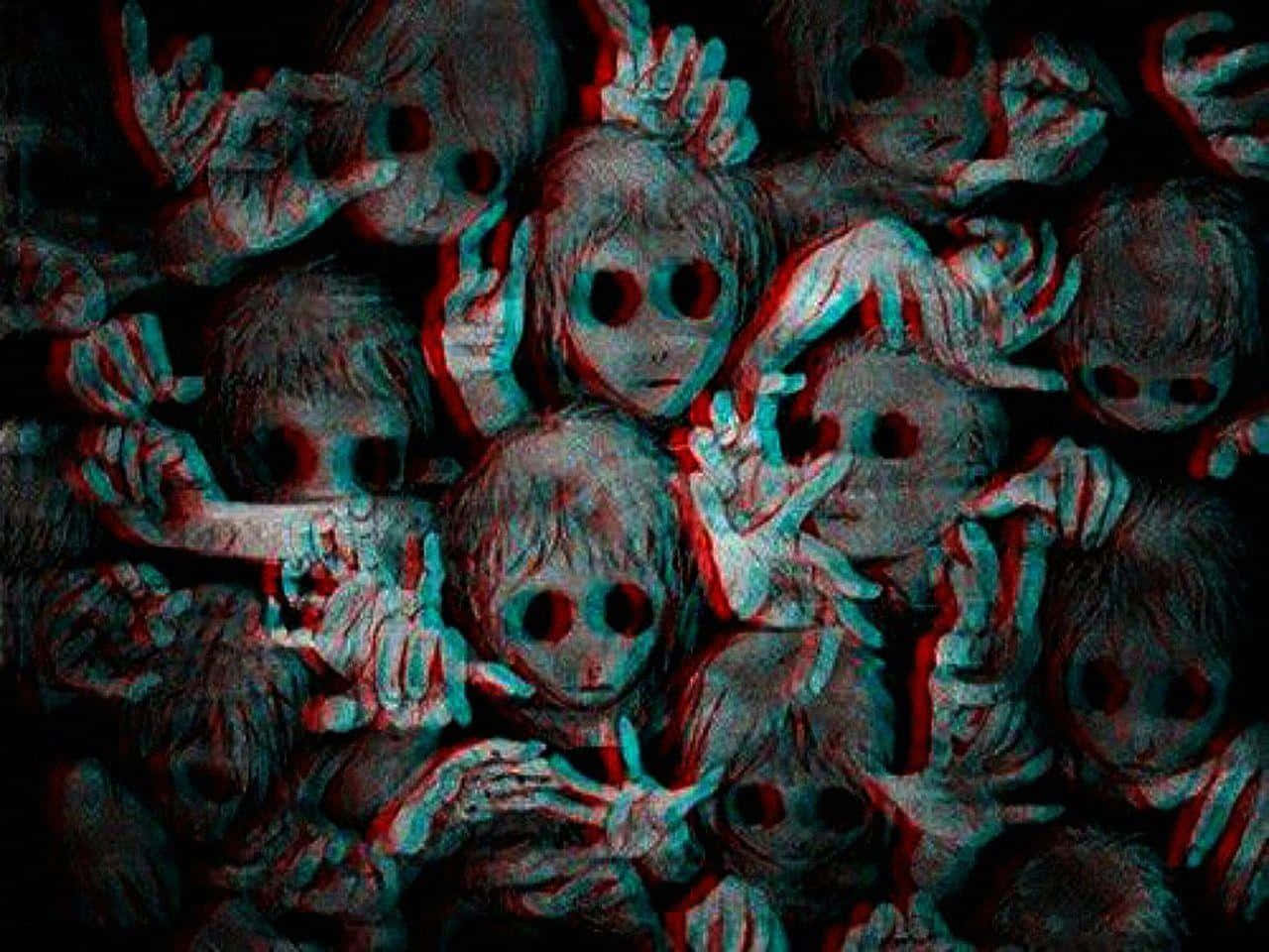 恐怖無眼動畫小孩 壁紙