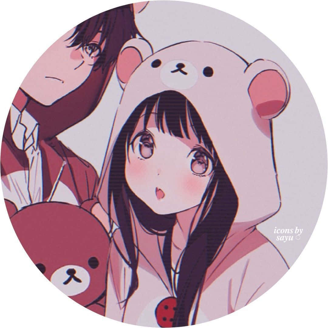 情侶熊裝動畫頭像 壁紙