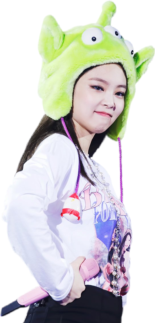 戴绿色外星帽的女子 壁紙