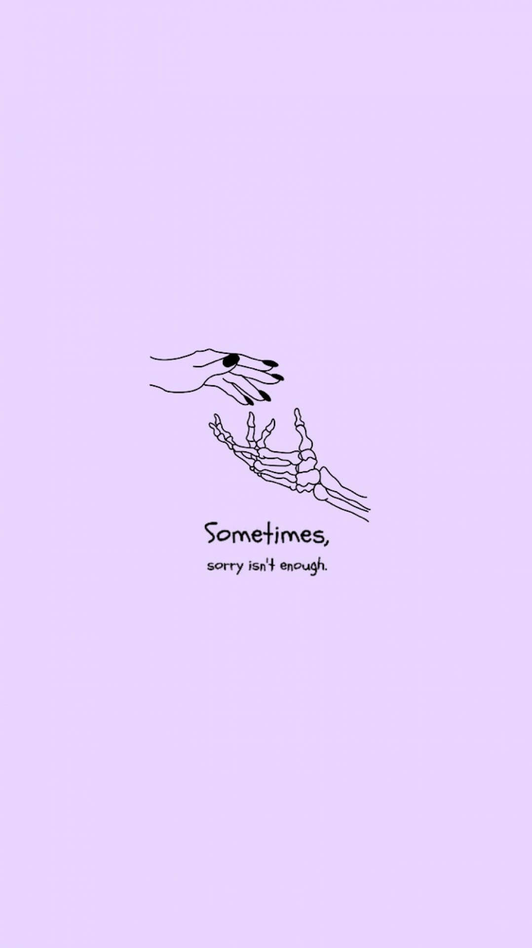 手繪粉紫 Tumblr 美學 — 淡紫色 壁紙