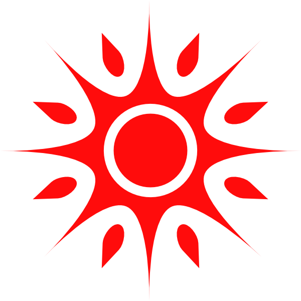 抽象紅日設計 壁紙