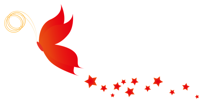 抽象蝴蝶與星辰 壁紙