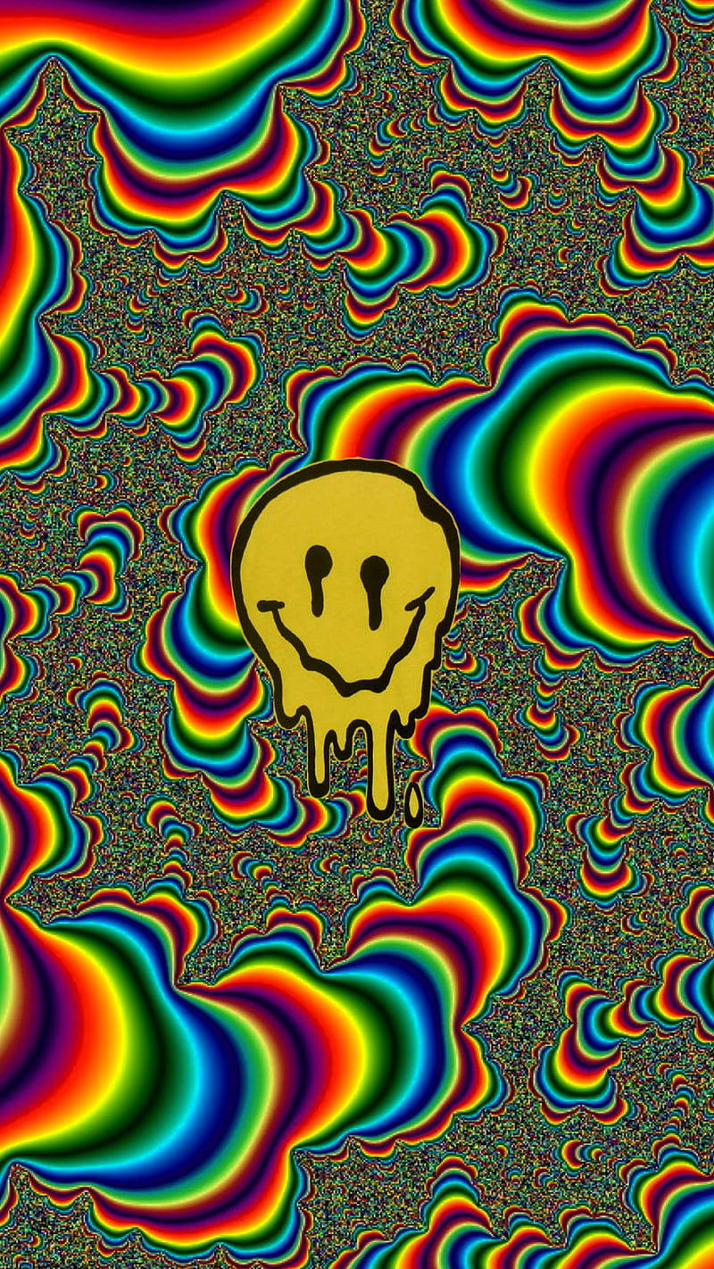 抽象融化笑脸迷幻美学 壁紙