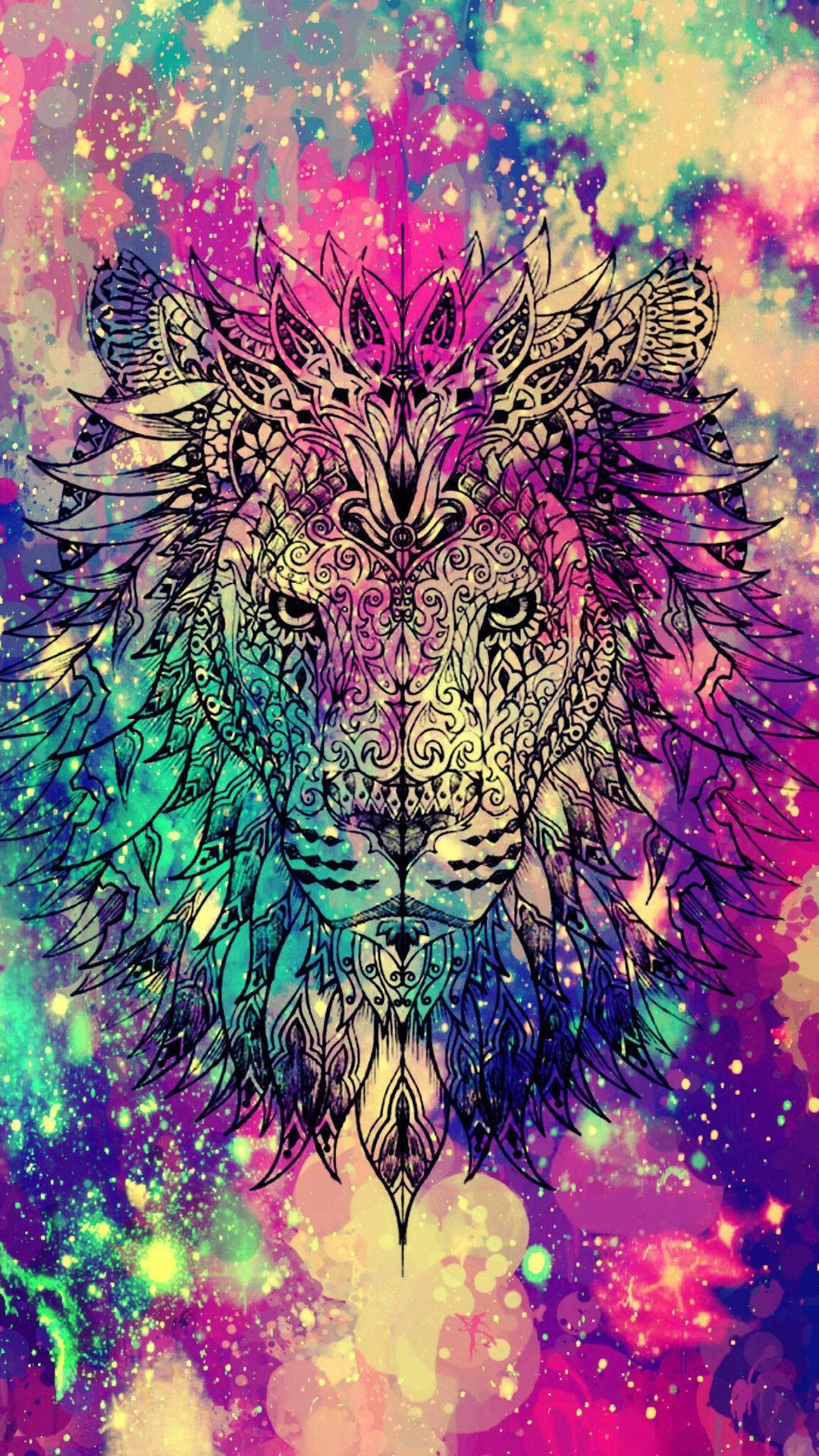 抽象銀河獅 壁紙