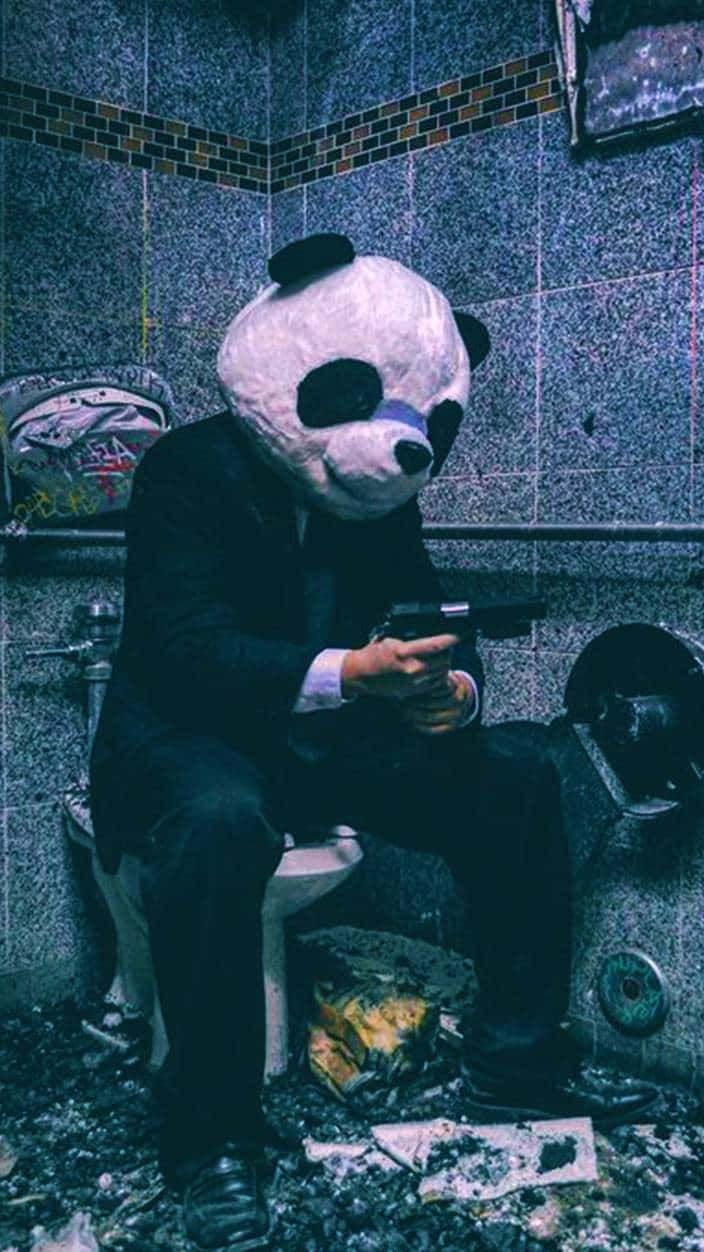 持枪黑帮穿熊猫装 壁紙
