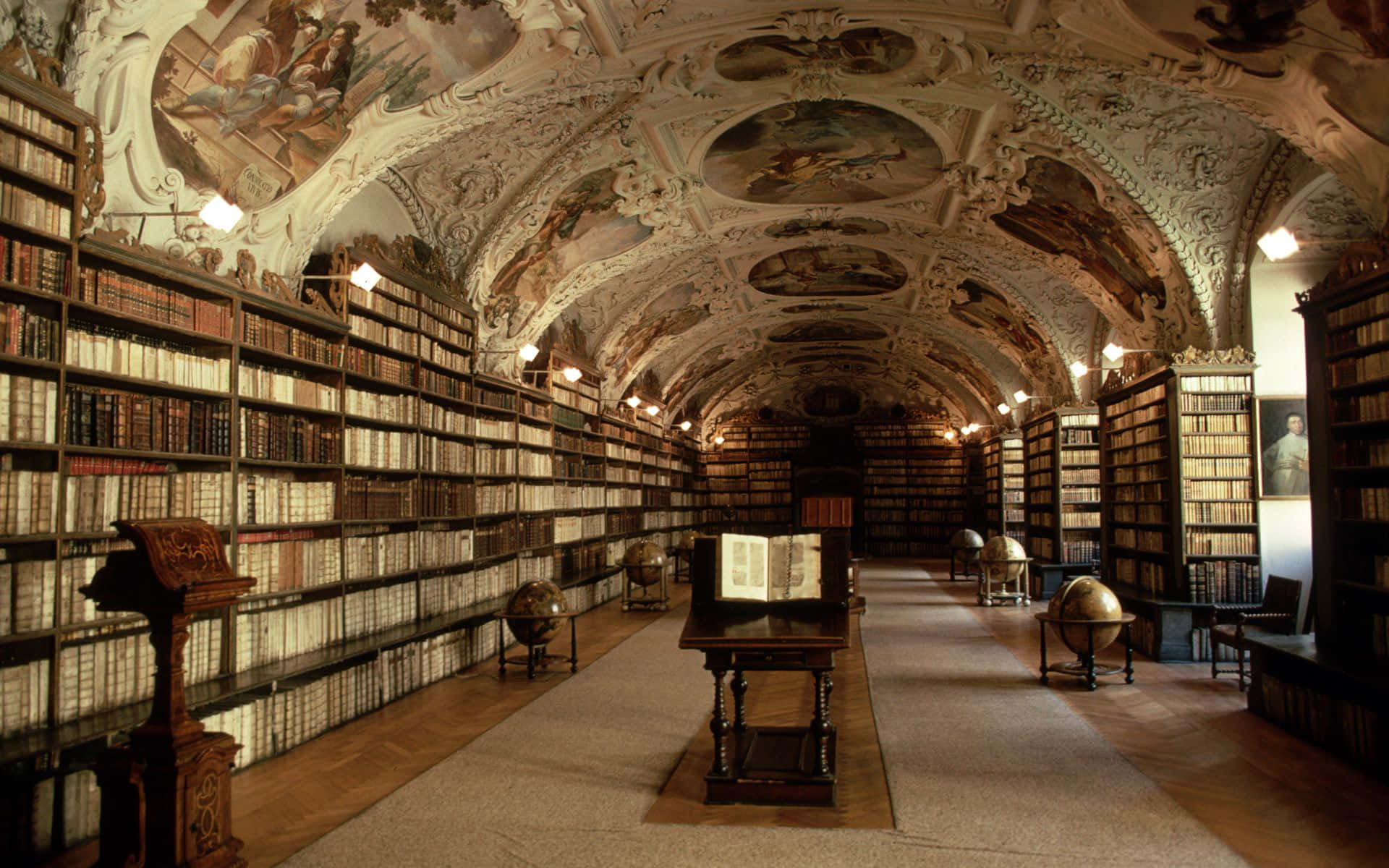 捷克共和國國家圖書館背景 壁紙