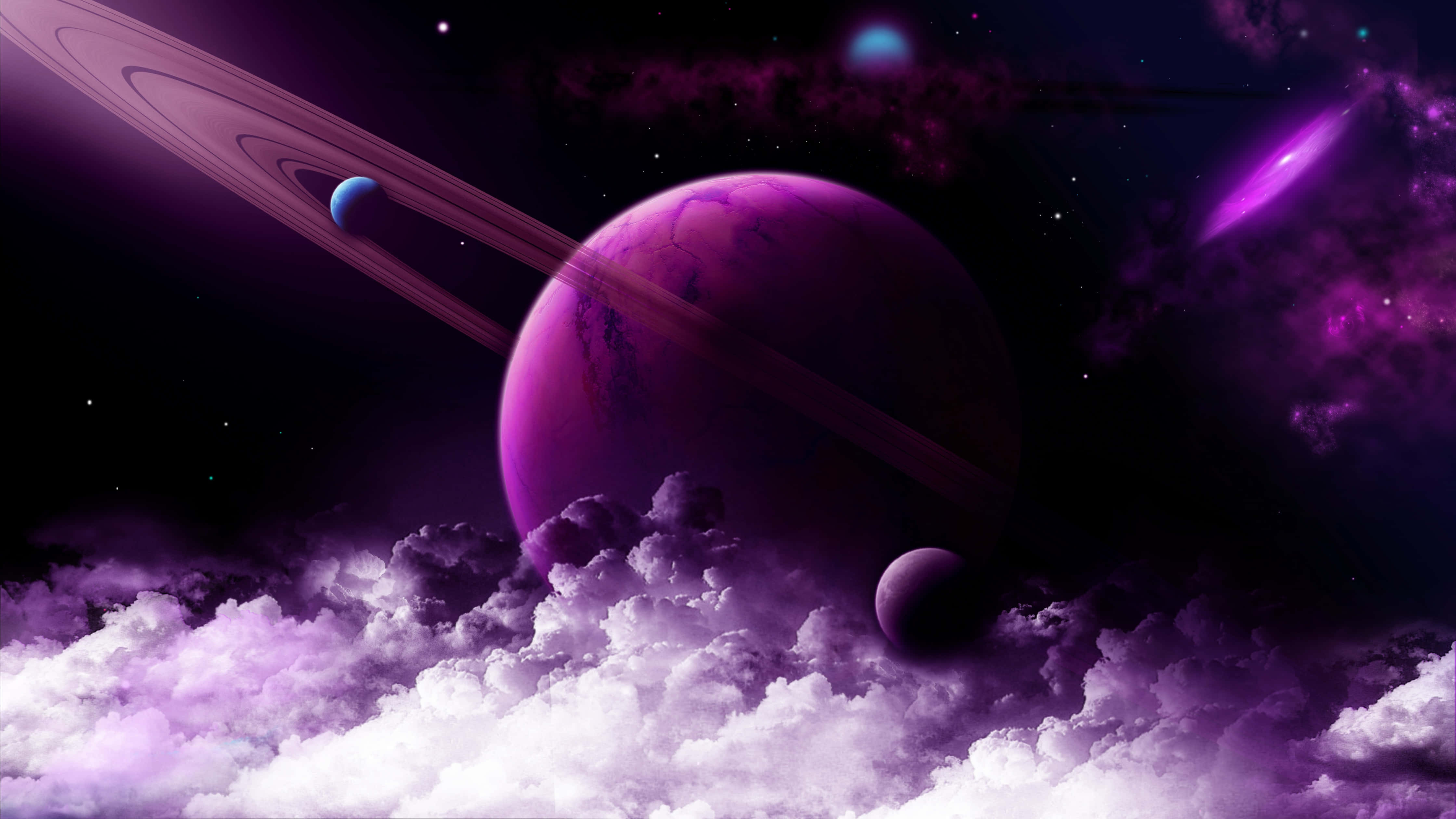 探索紫色星系 壁紙