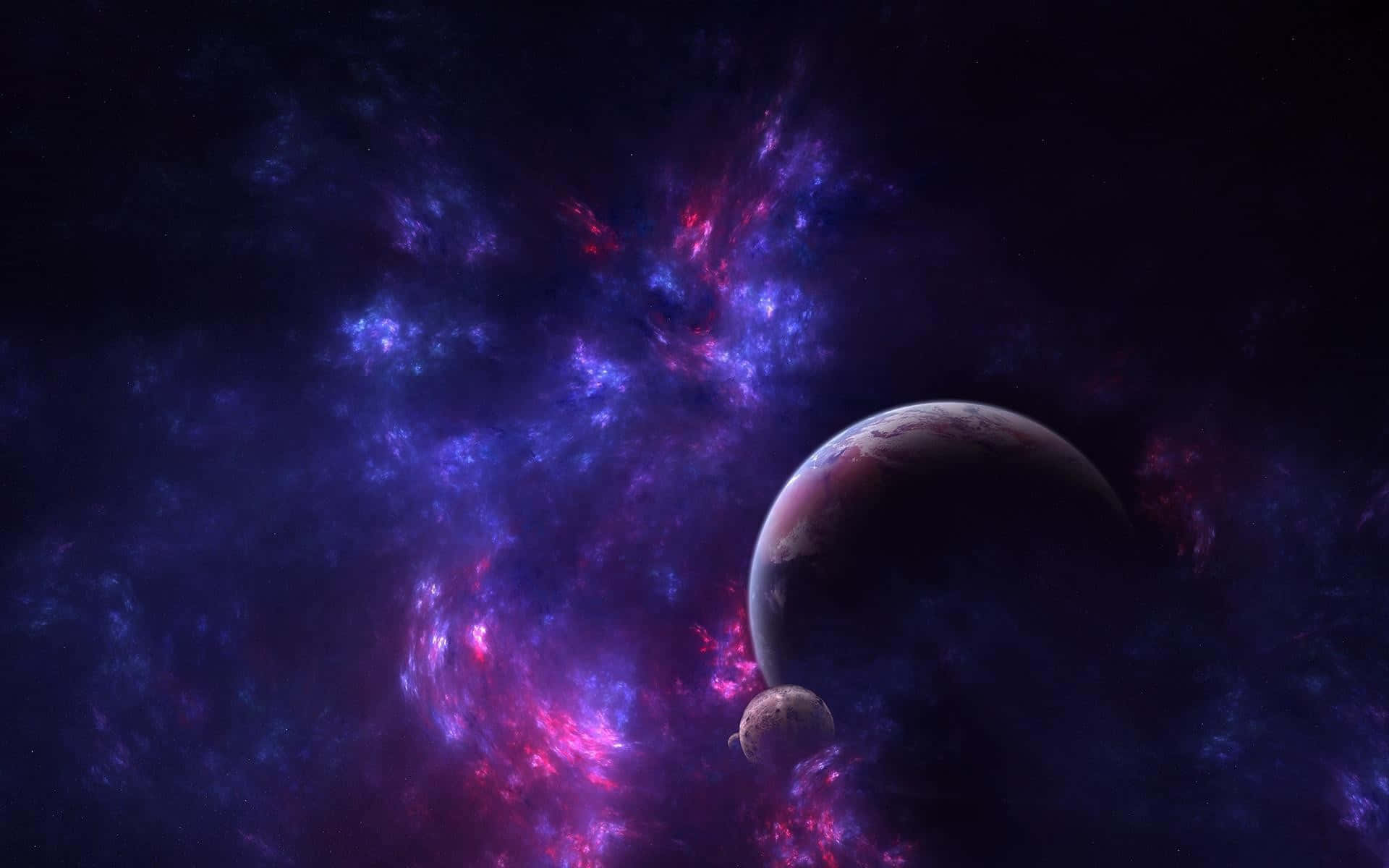探索紫色星系的美丽 壁紙