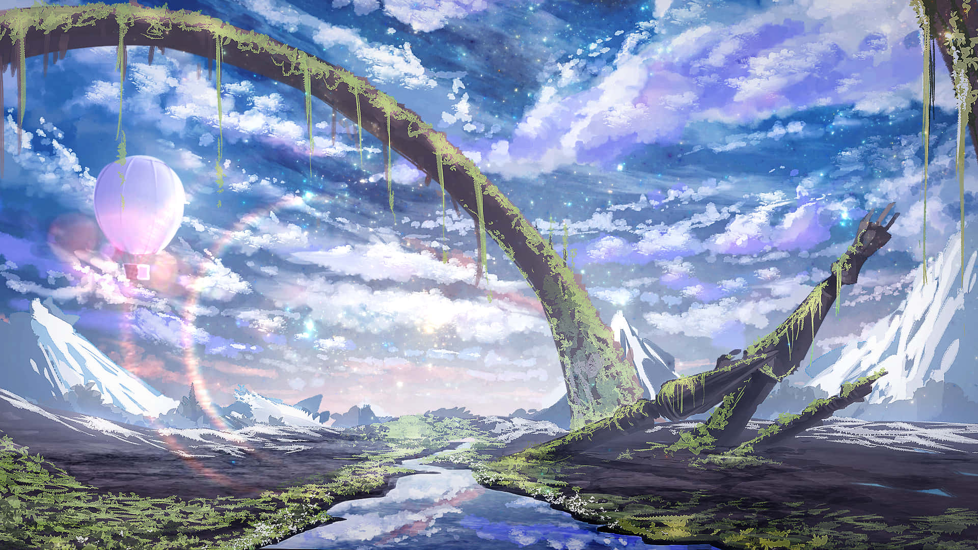 探索繽紛的動畫風景 壁紙