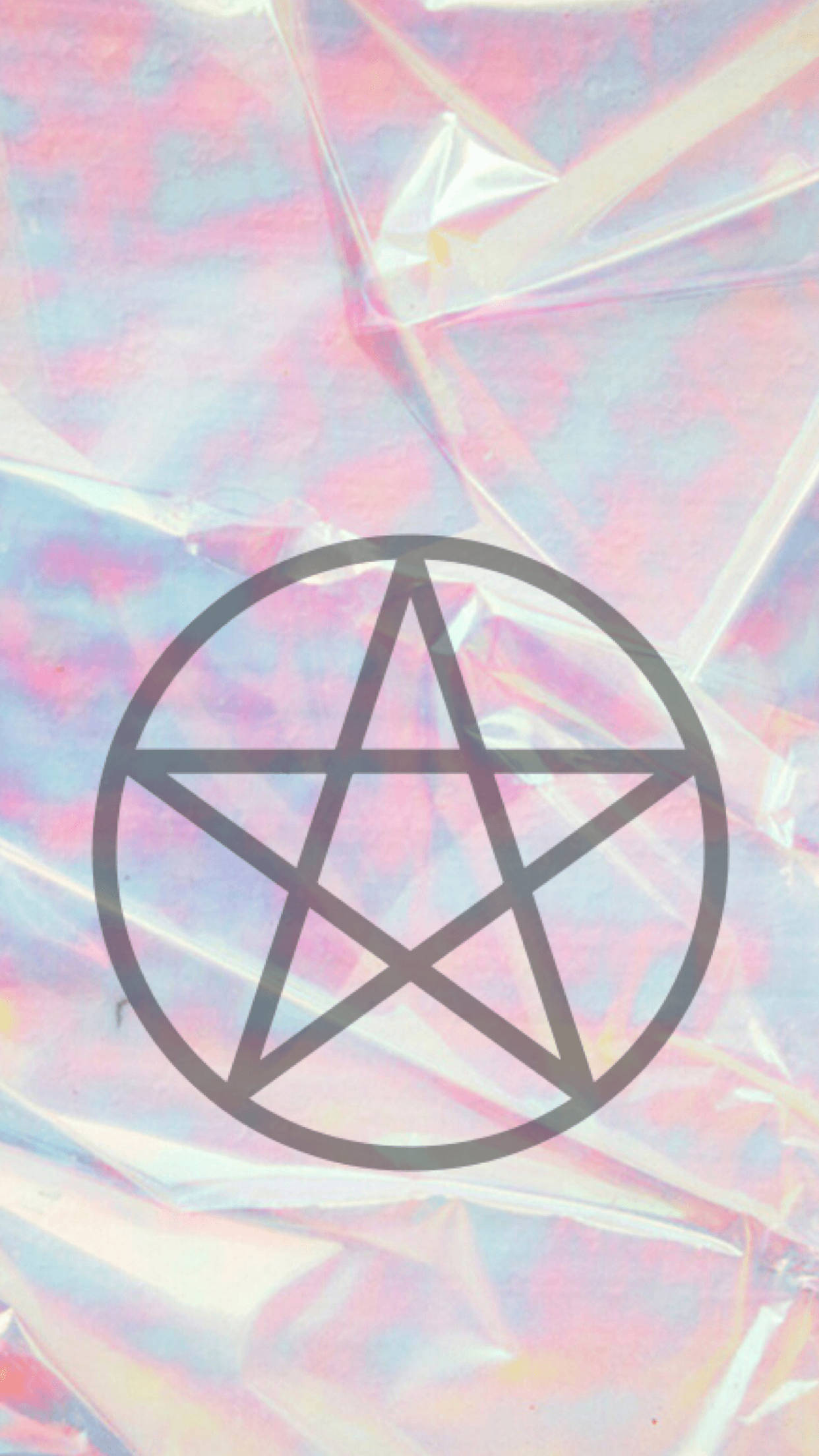 擁抱彩虹五角星的奇幻女巫美學 壁紙