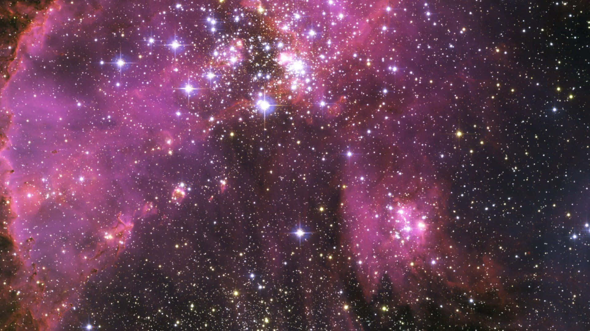 擁抱紫星銀河，觸及星辰 壁紙