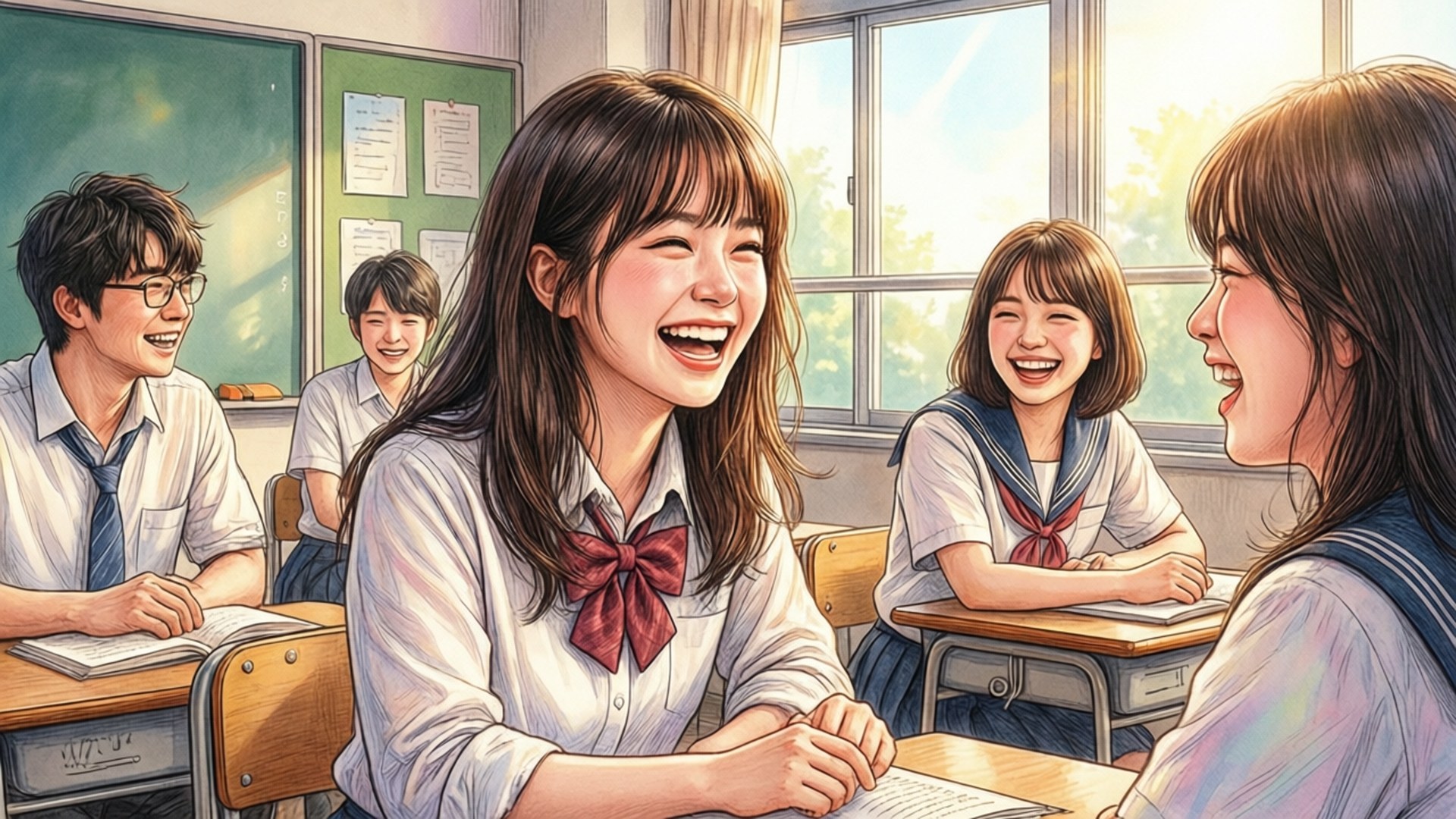 教室裡的笑聲 壁紙