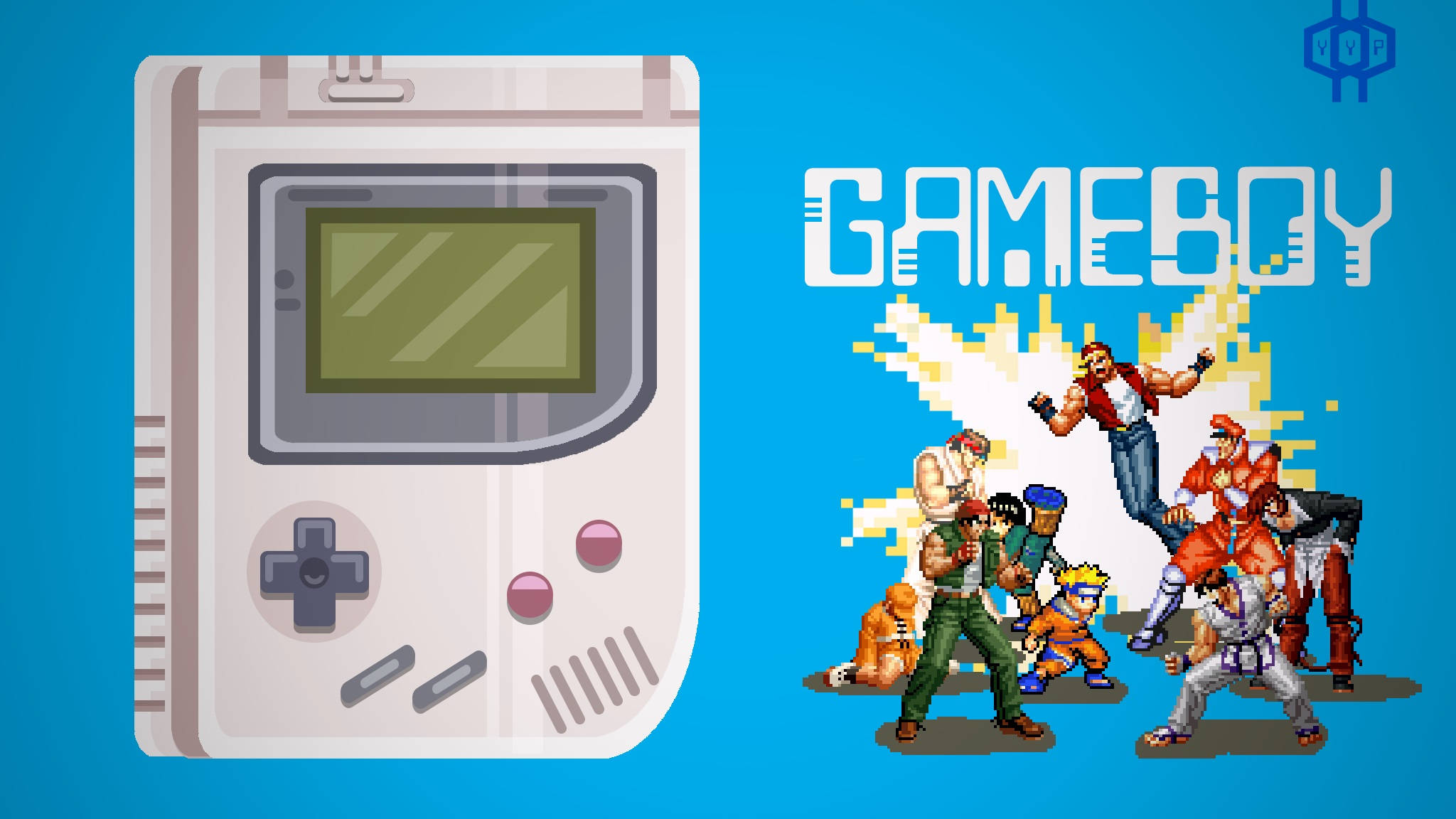 數位藝術：Game Boy 與遊戲角色 壁紙