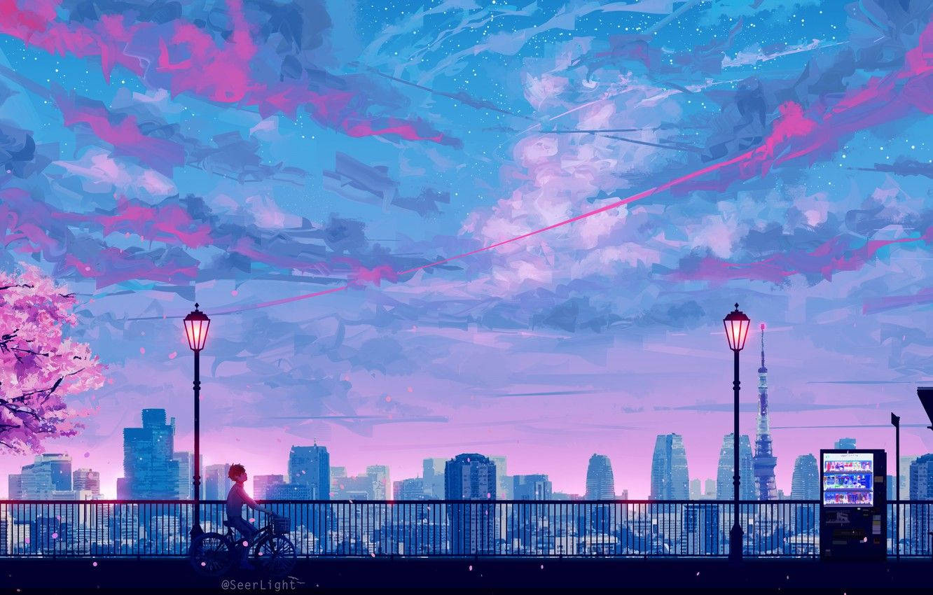 日式美學淡彩天空 壁紙