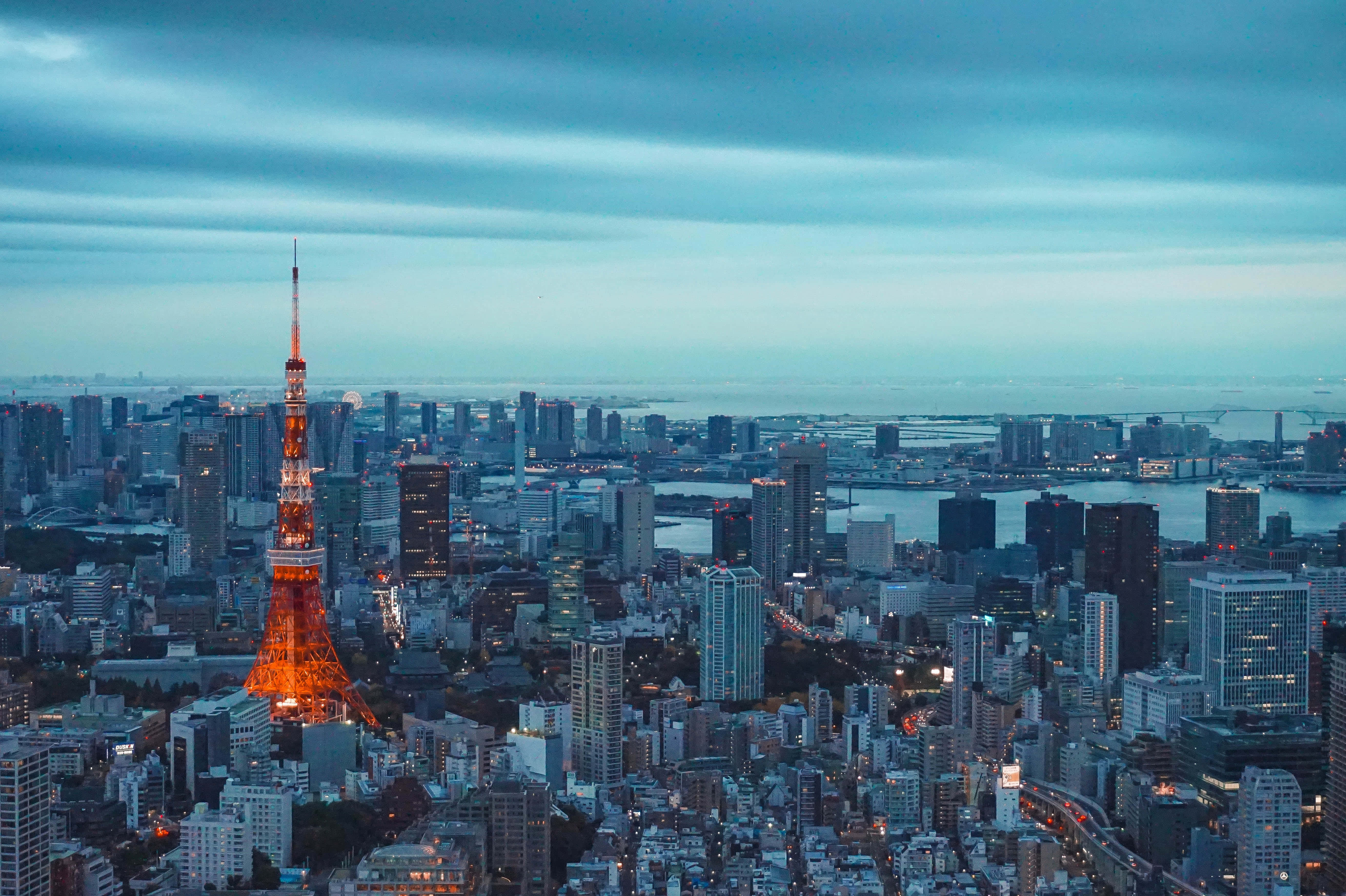 日本東京城市全景 壁紙