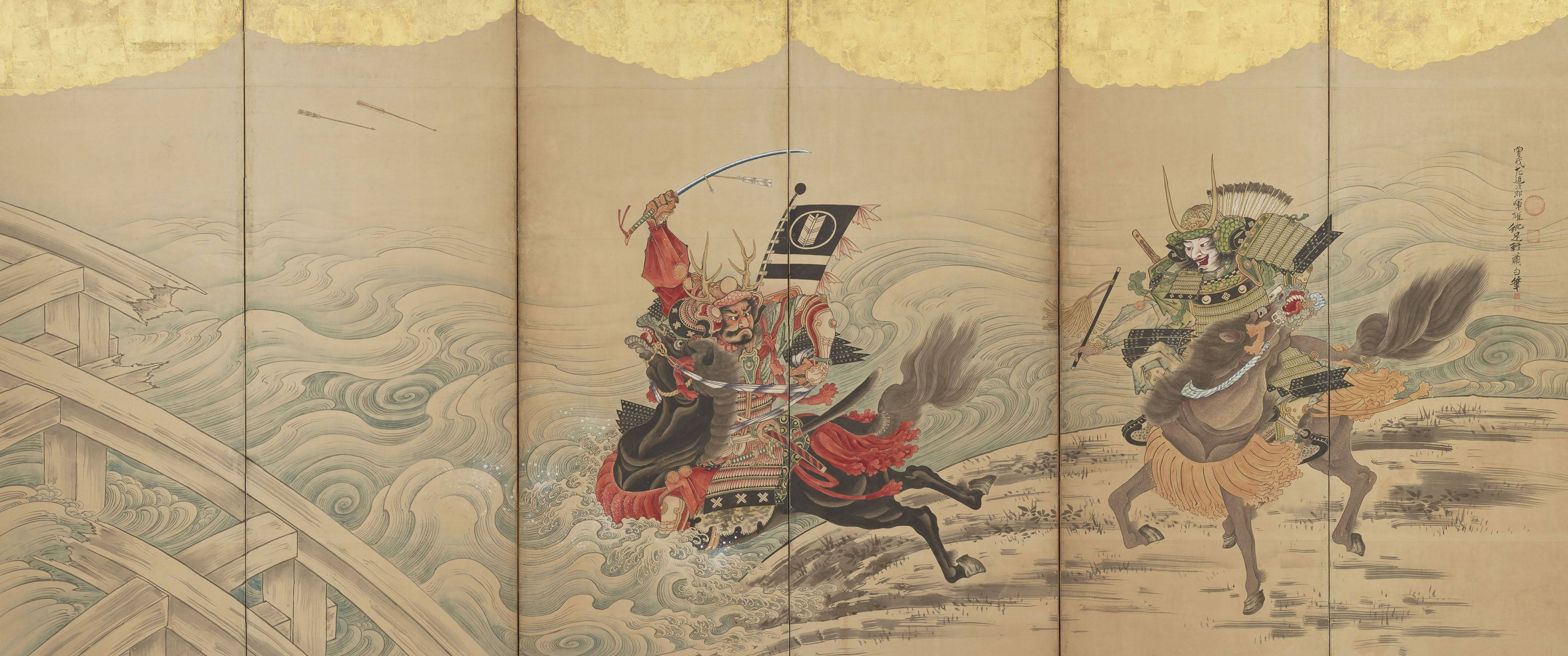 日本武士传统绘画 壁紙