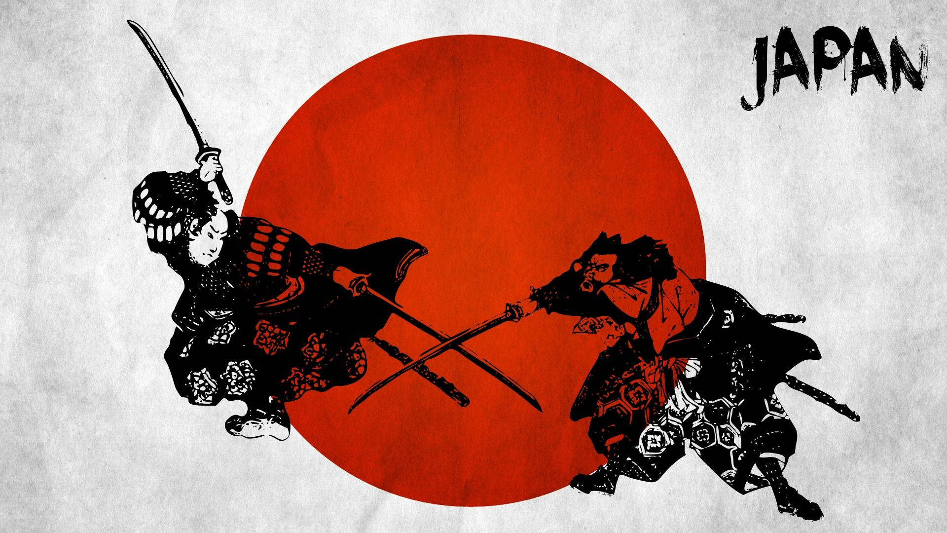 日本武士旗刀剑对决 壁紙