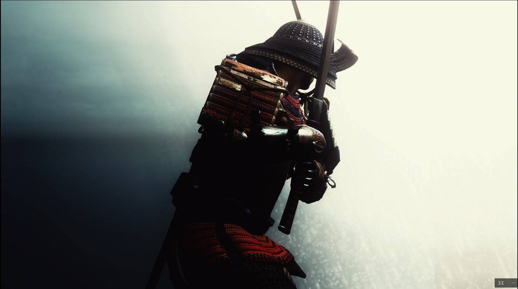 日本武士漸層背景 壁紙