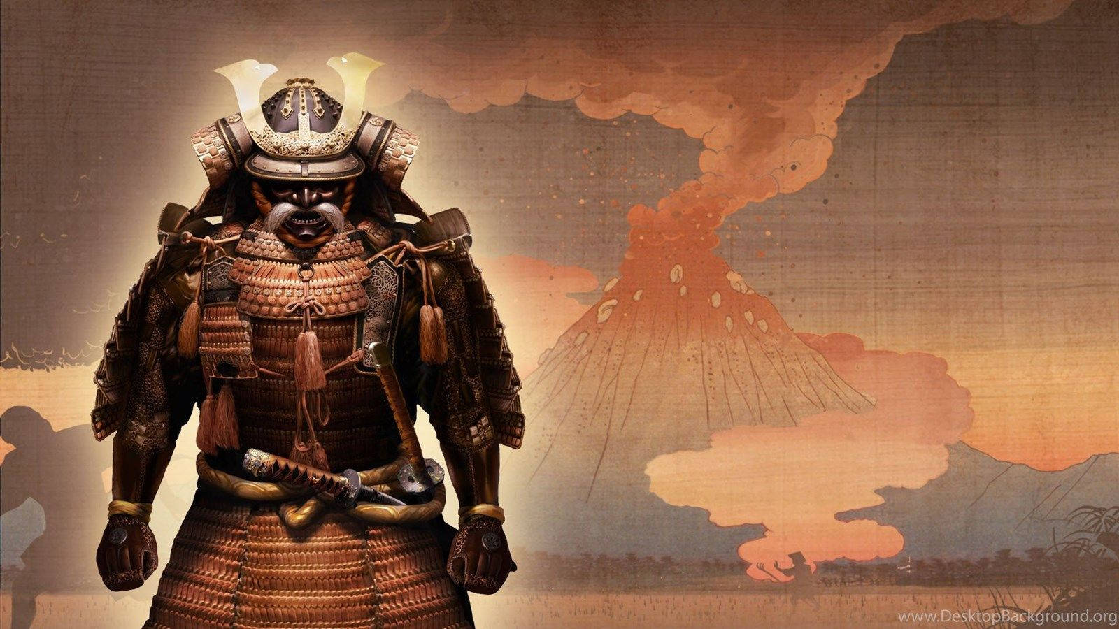日本武士火山 壁紙