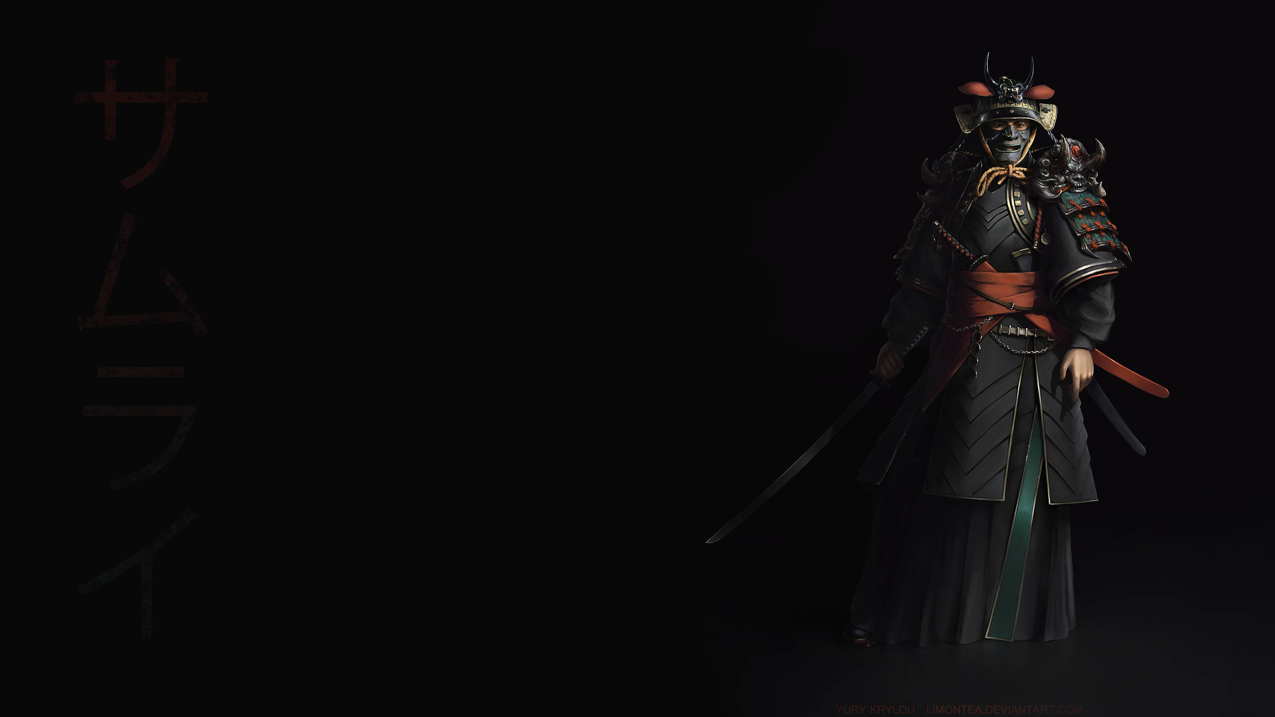 日本武士雙刀 壁紙