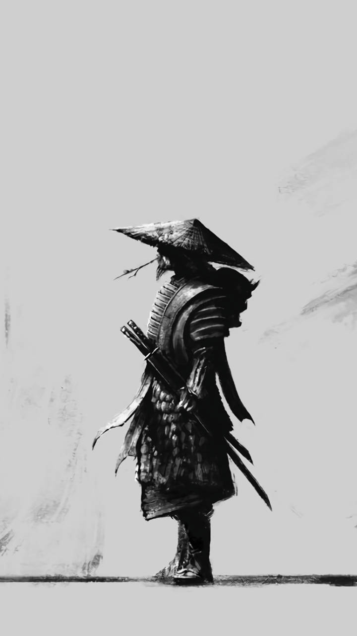 日本武士黑墨 壁紙