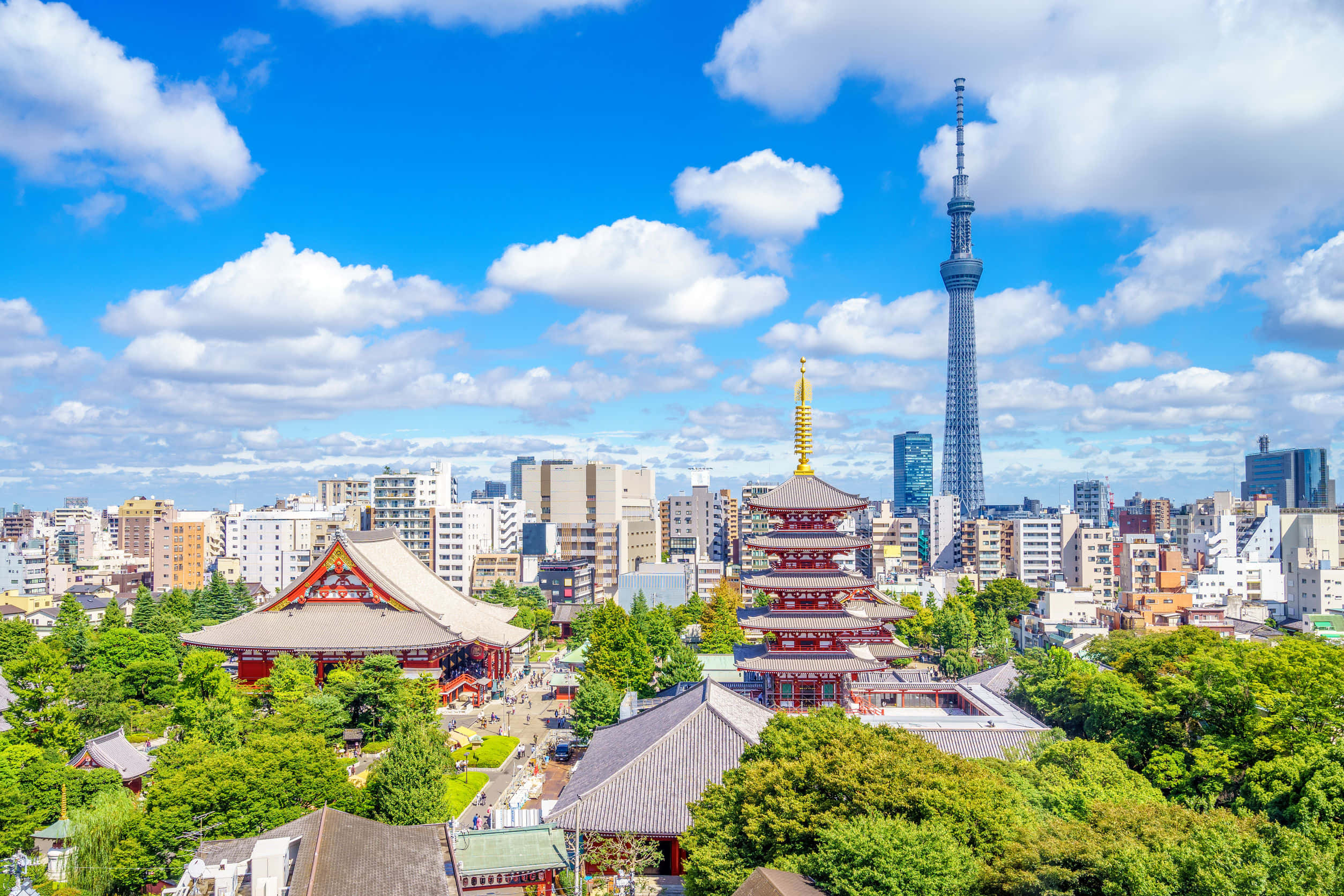日本首都東京的天際線 壁紙