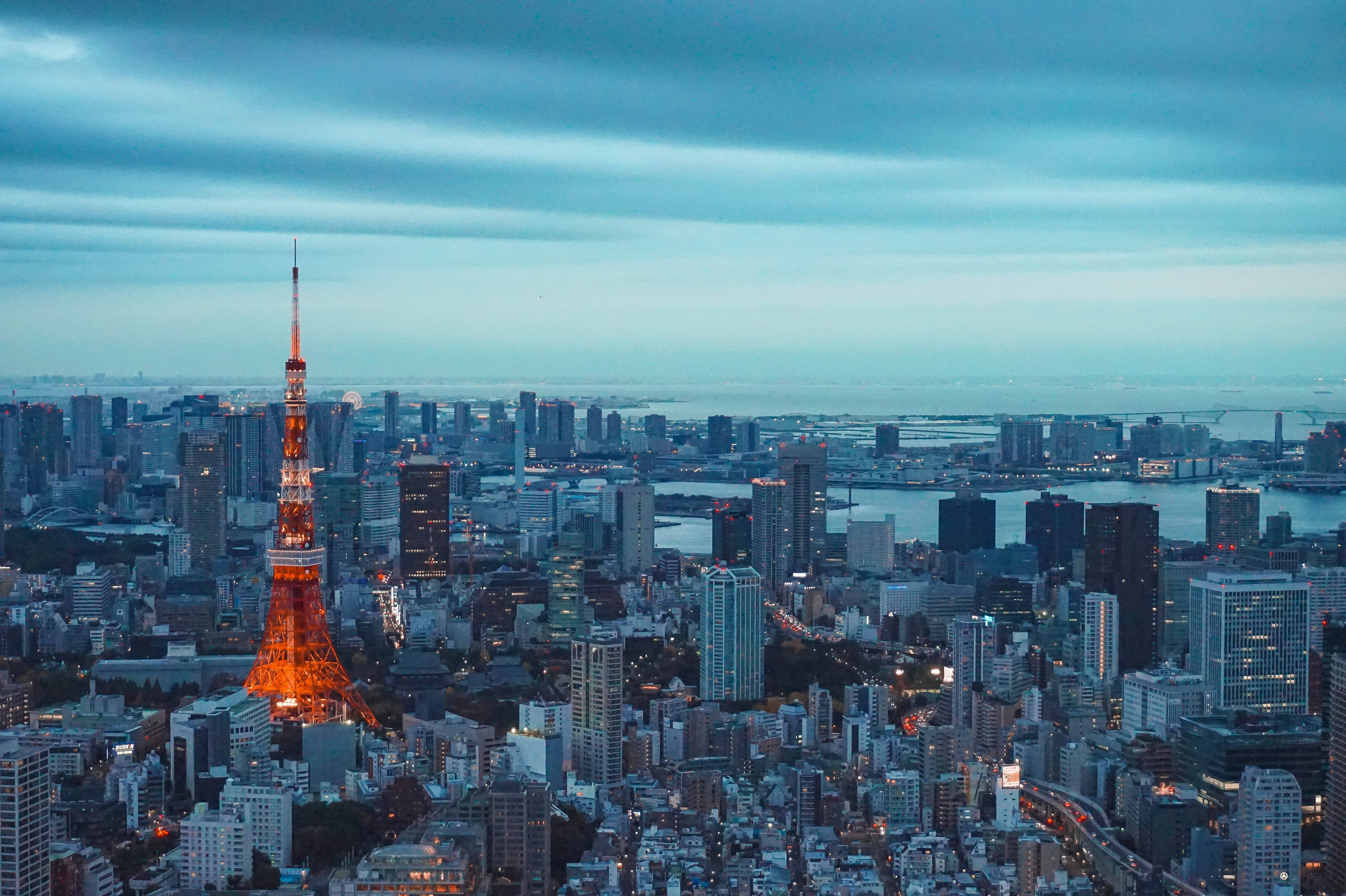 日本高清东京塔鸟瞰图 壁紙