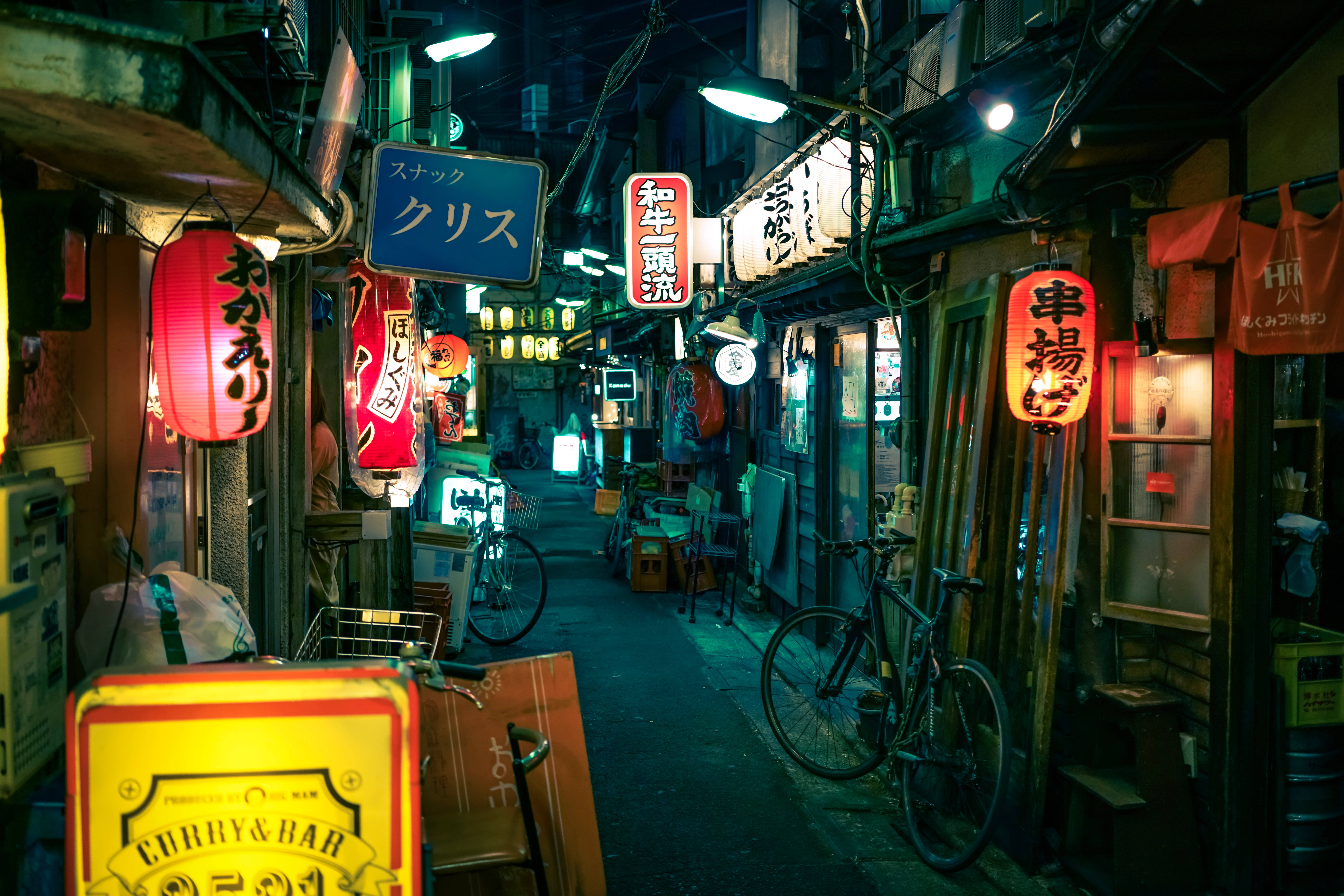 日本高清东京小巷餐厅 壁紙