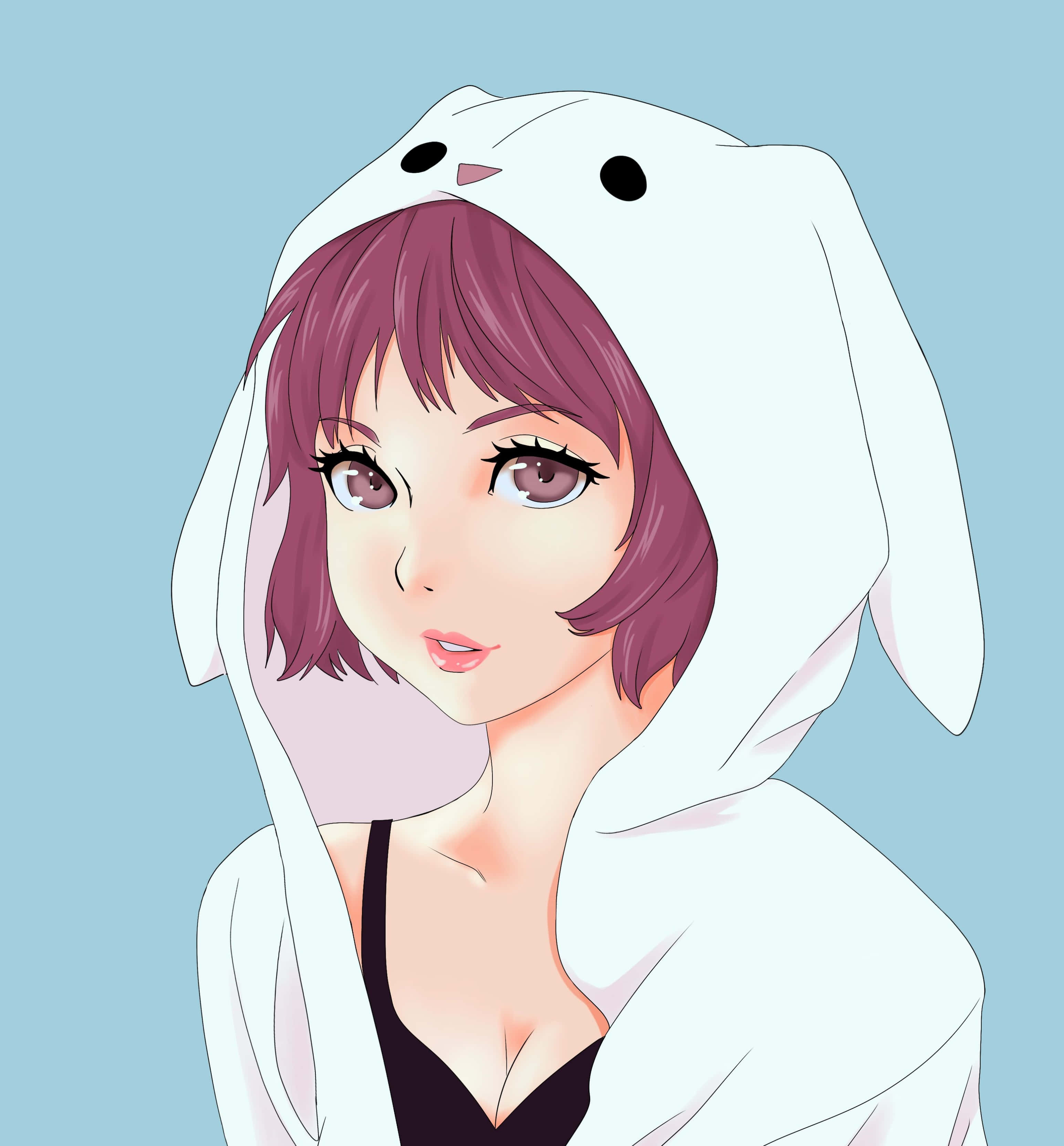 「日系動畫風少女連帽外套，陪你溫暖過冬！」 壁紙