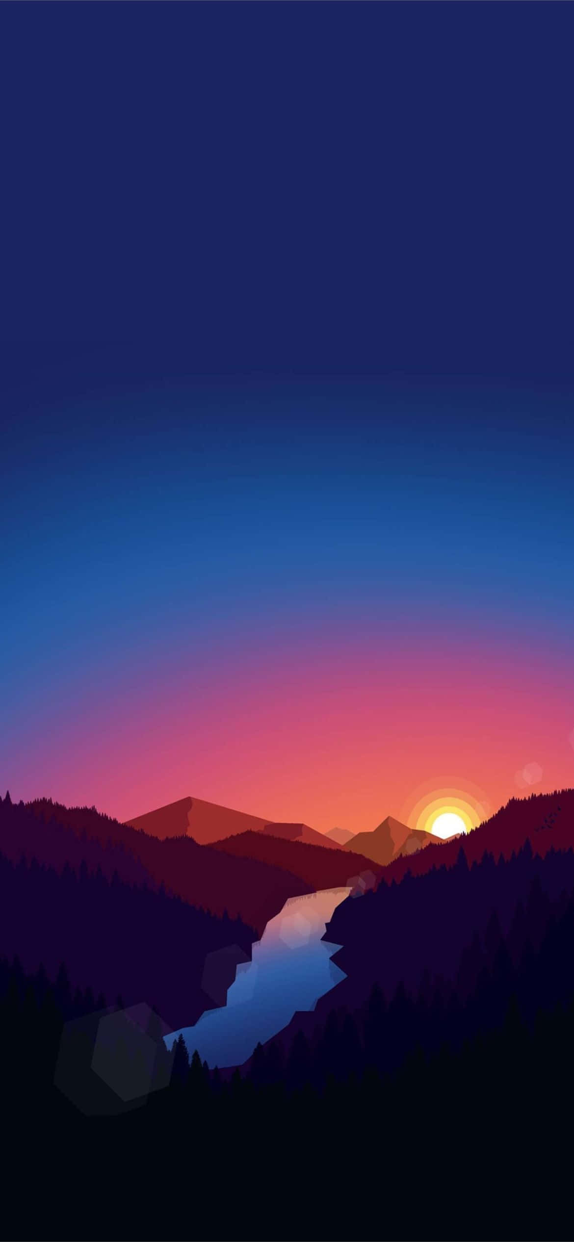山景日落 壁紙