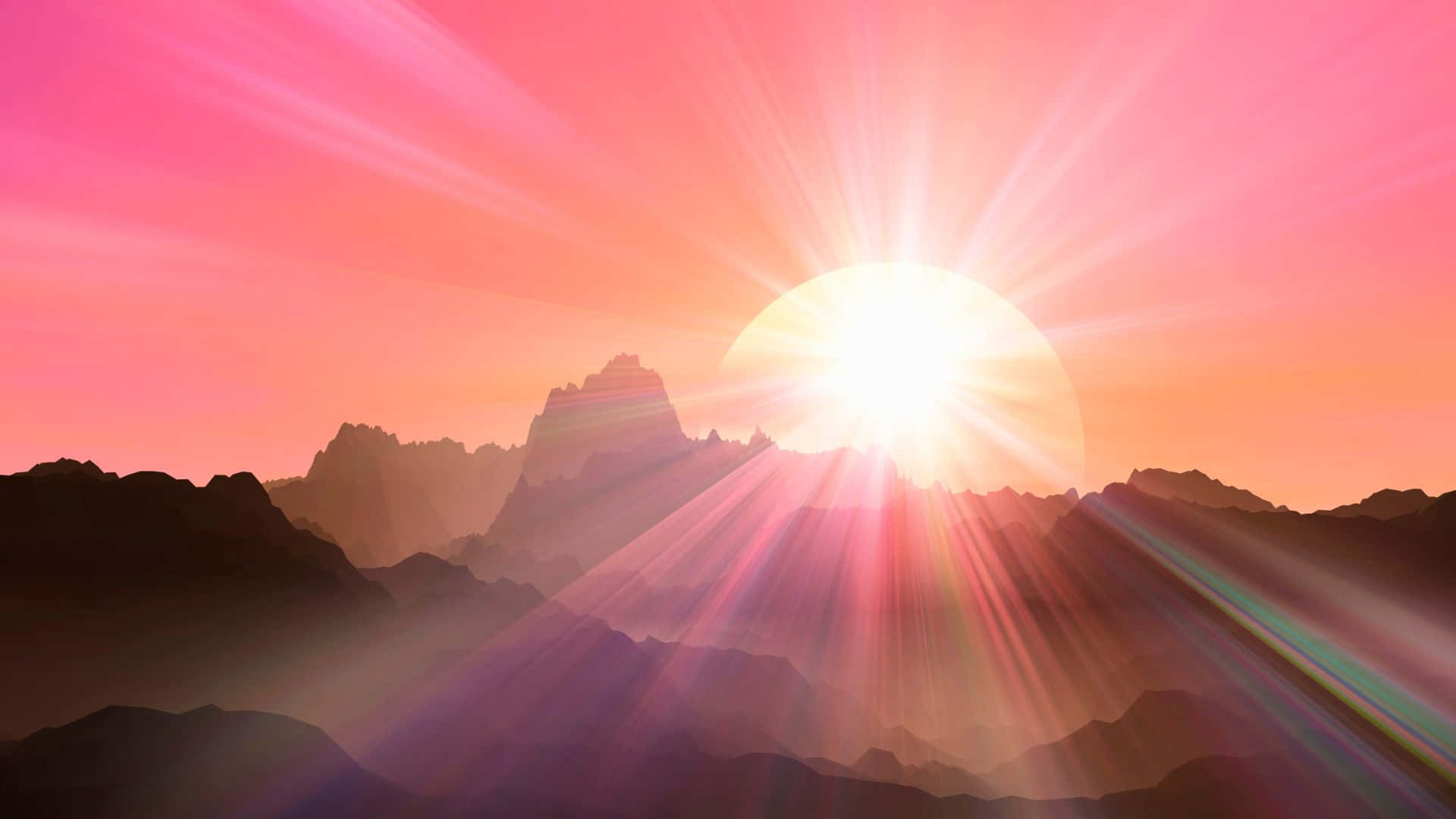 时钟滴答作响，太阳从地平线升起。 壁紙