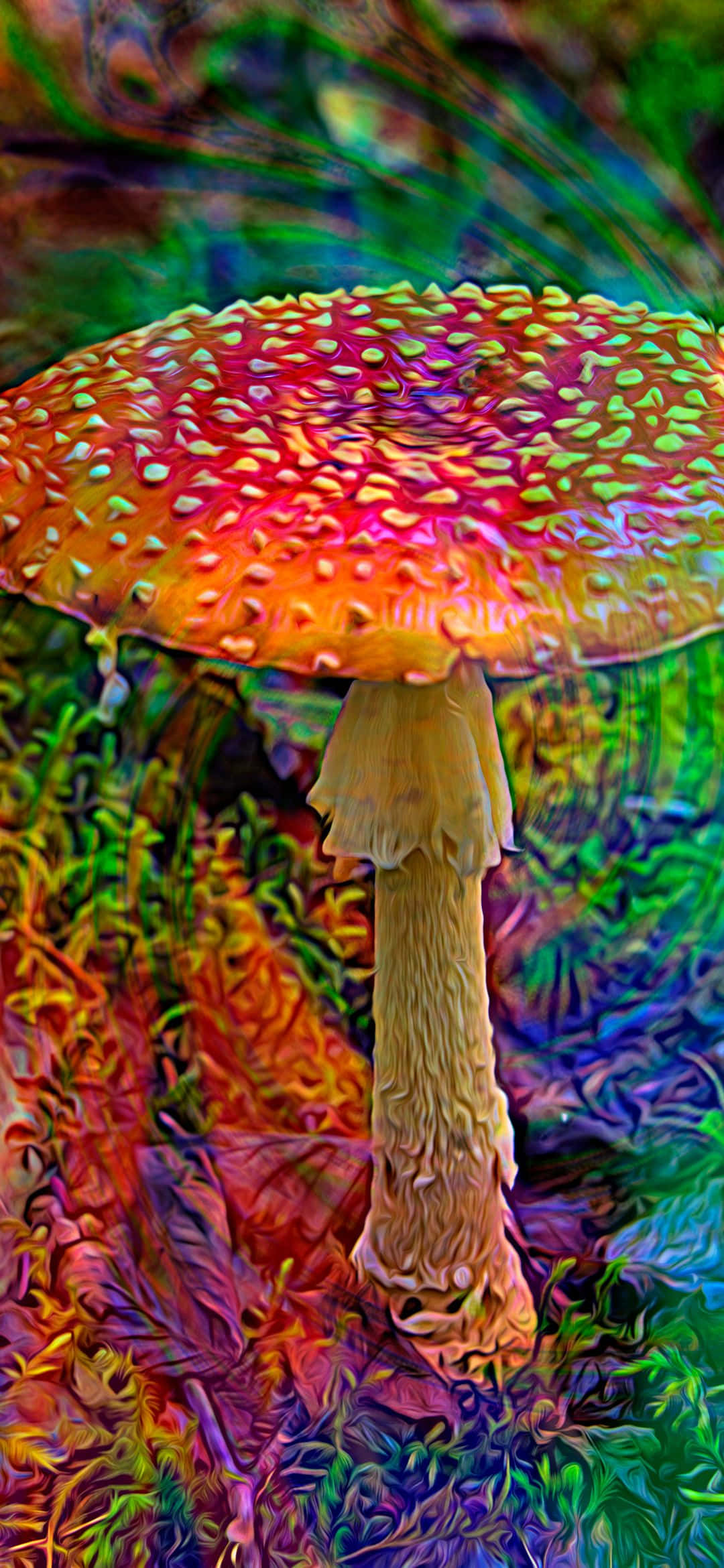 明亮繽彩的山巒 壁紙