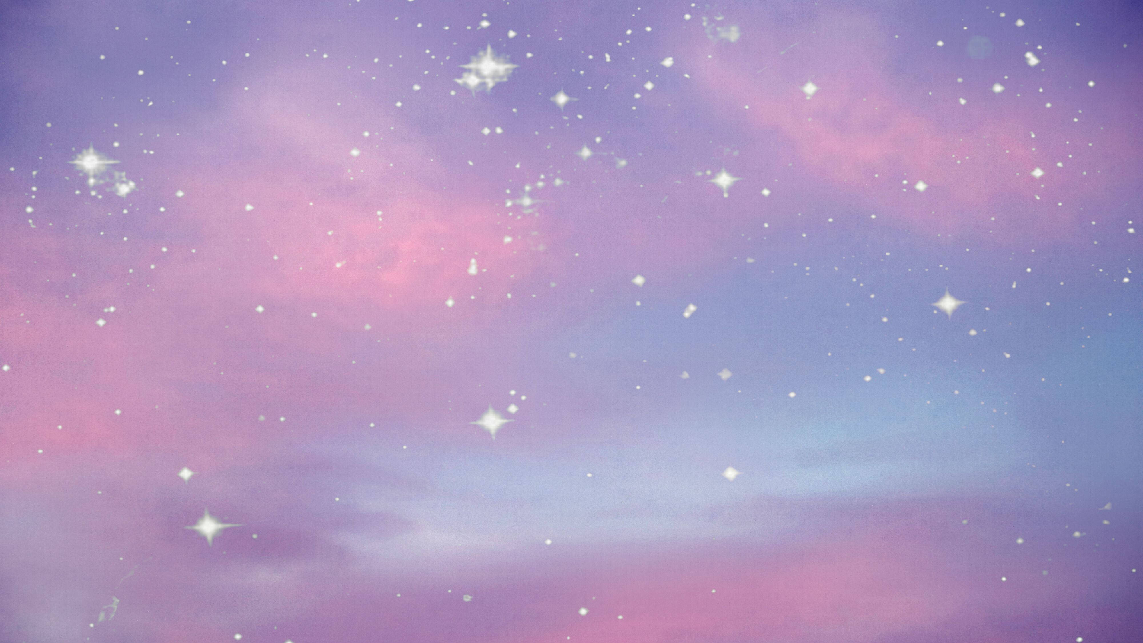 星夜粉彩天空的美麗美學 壁紙