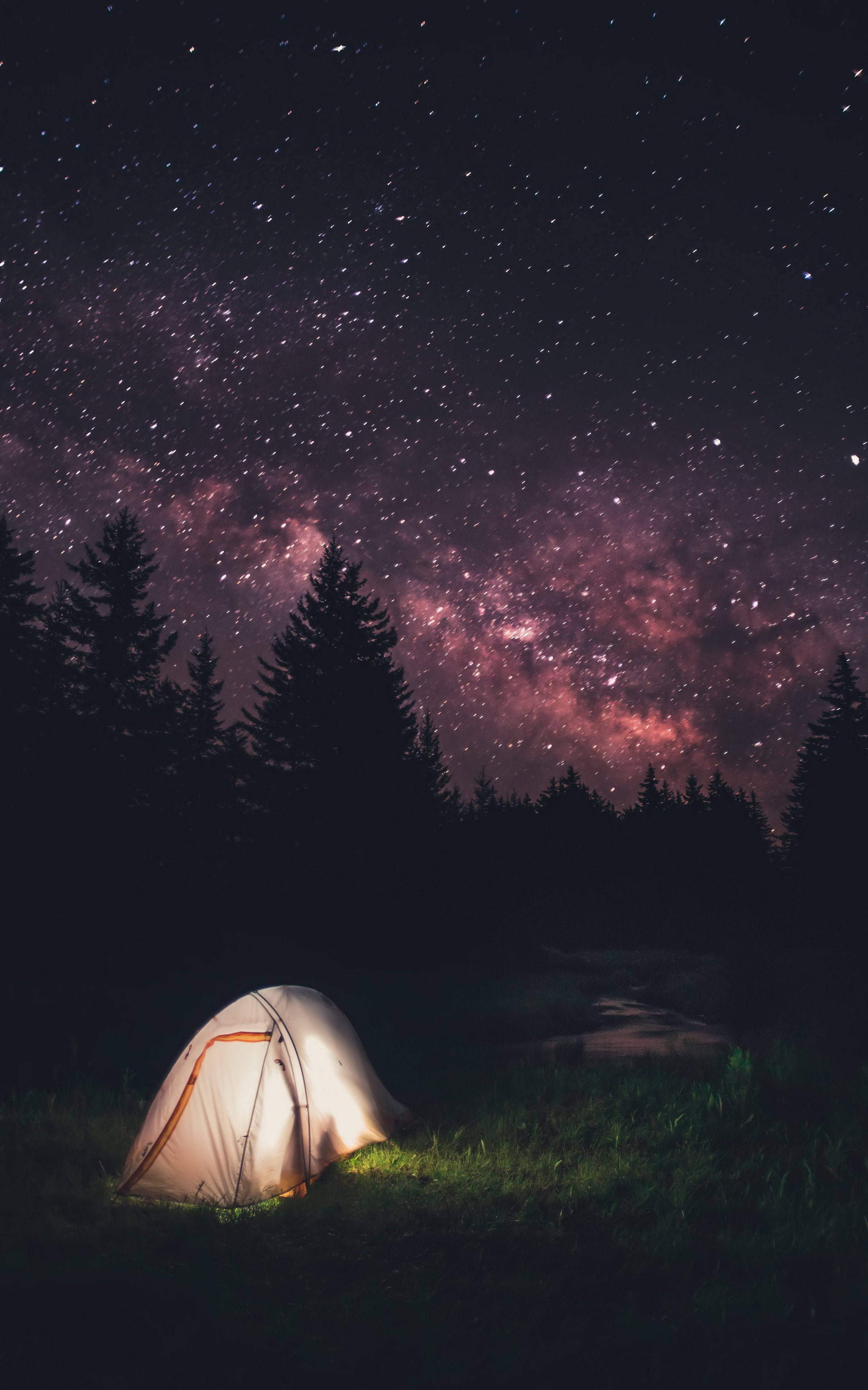 星夜露营 壁紙
