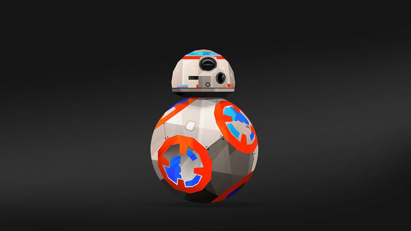 星戰機器人BB-8紅色圓圈 壁紙